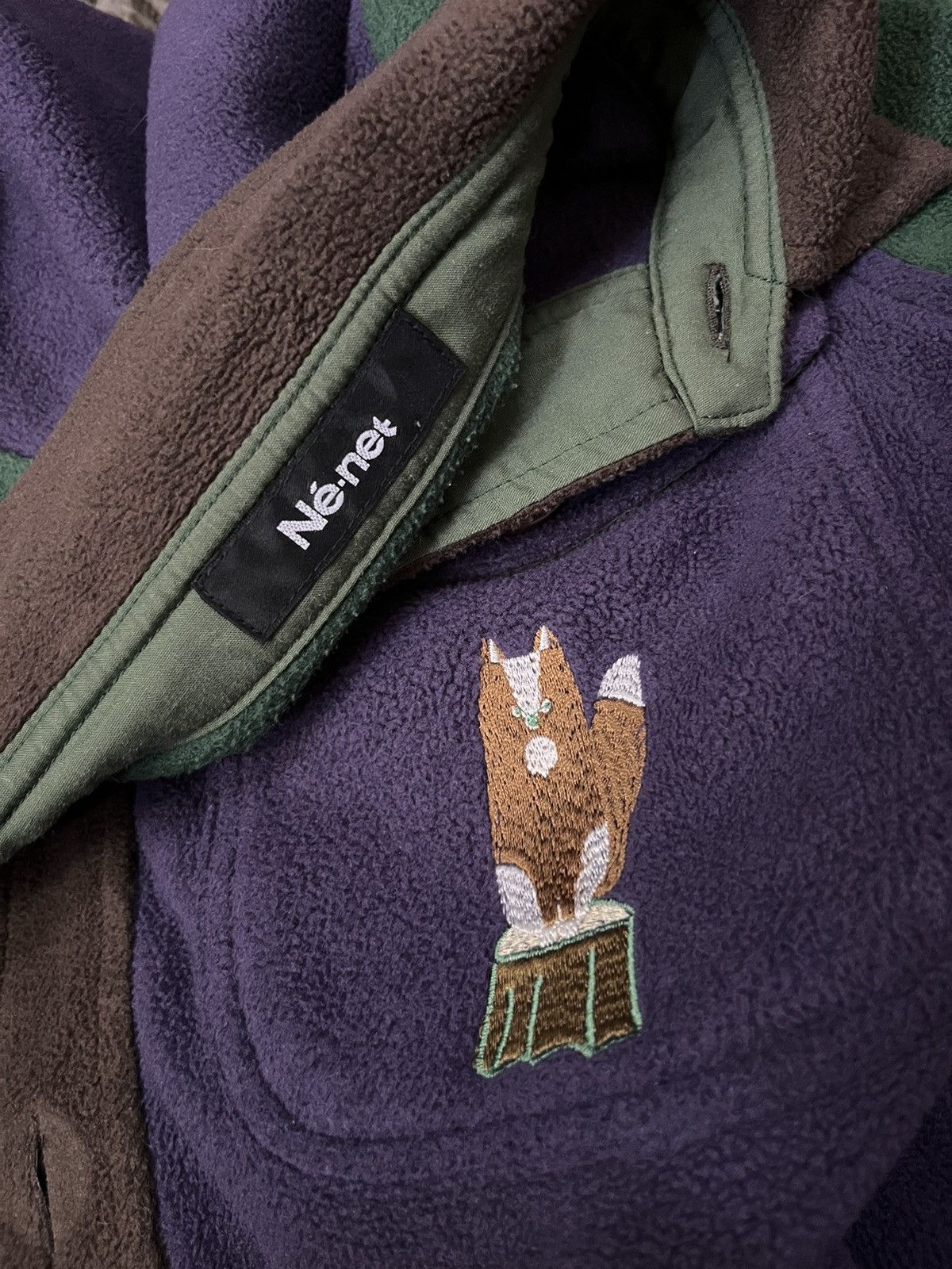 Ne-Net FW18 issey design fleece embroidered cross colour #D4 Size US M / EU 48-50 / 2 - 9 Thumbnail