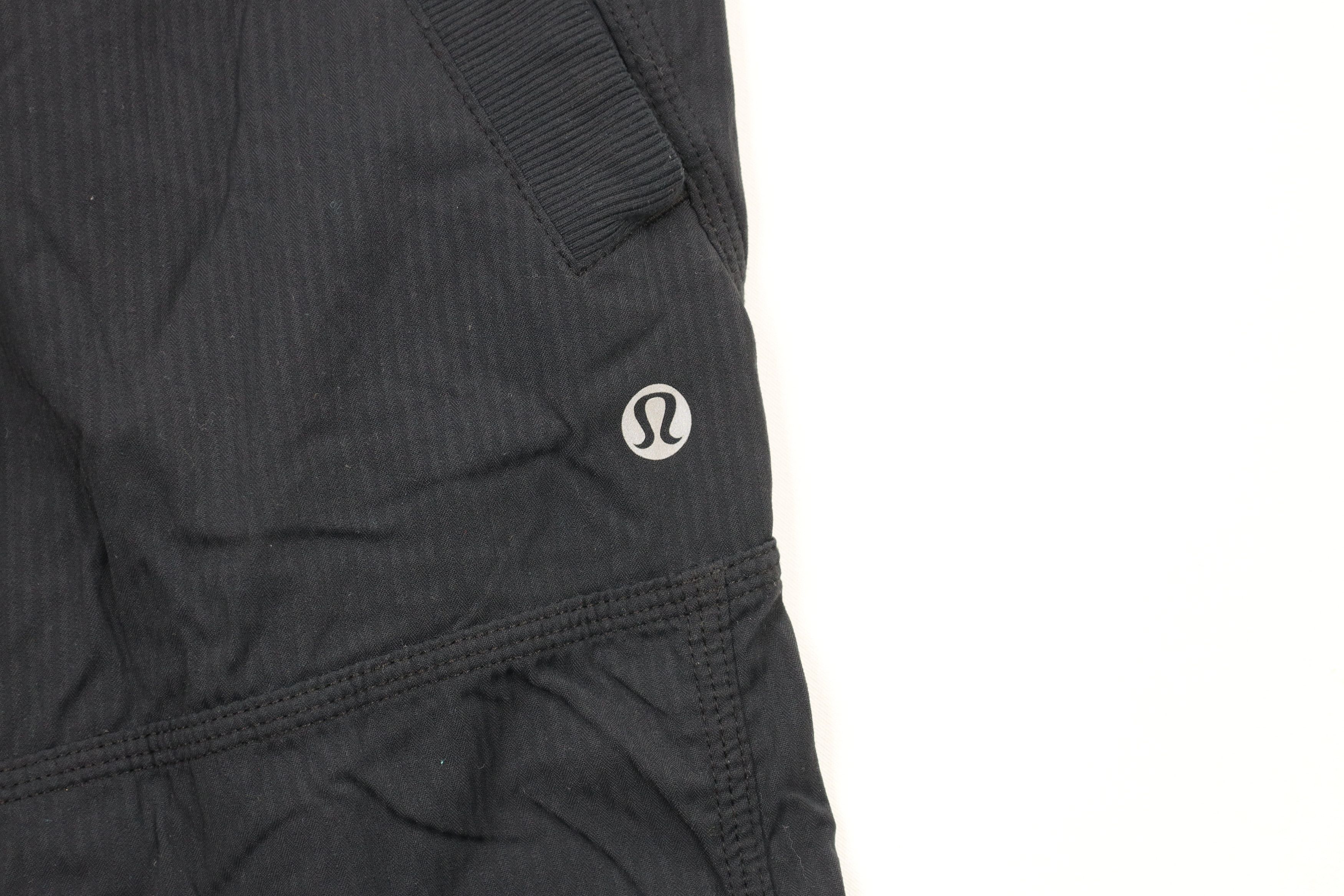 Lululemon × Vintage Lululemon Striped Dance Studio Cropped Capris Pants Black Size 32" / US 10 / IT 46 - 5 Thumbnail