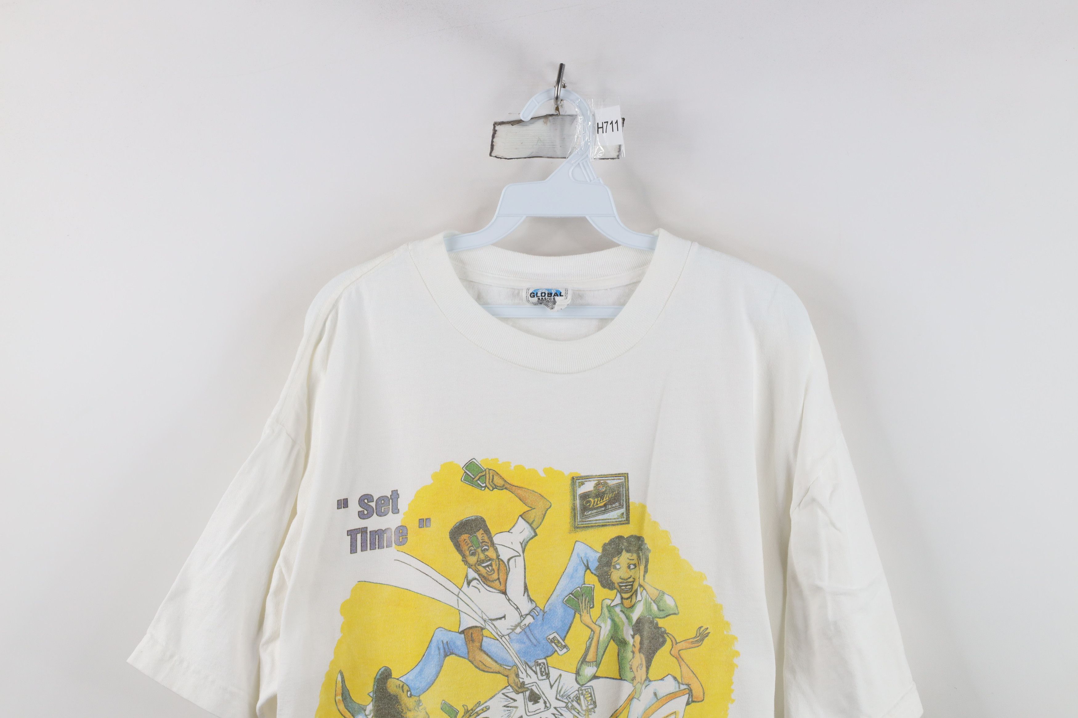 Vintage Vintage 90s Set Time Bid Whist Card Game Comic T-Shirt White Size US XL / EU 56 / 4 - 2 Thumbnail