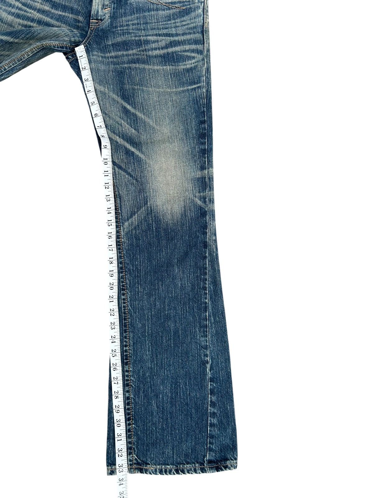 Kapital FLARE EDWIN XVS NAVAJO HIPPIES STYLE FADED & RUSTY DENIM Size US 33 - 21 Thumbnail