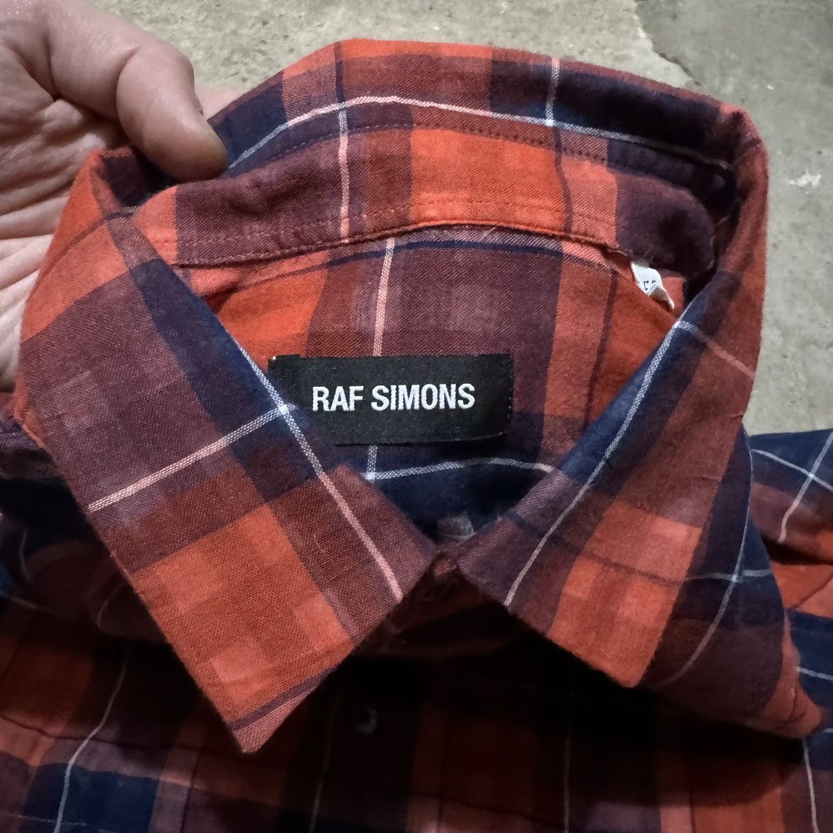 Raf Simons × Vintage Raf simons Double layer flannel shirt bottoms up Size US L / EU 52-54 / 3 - 8 Thumbnail