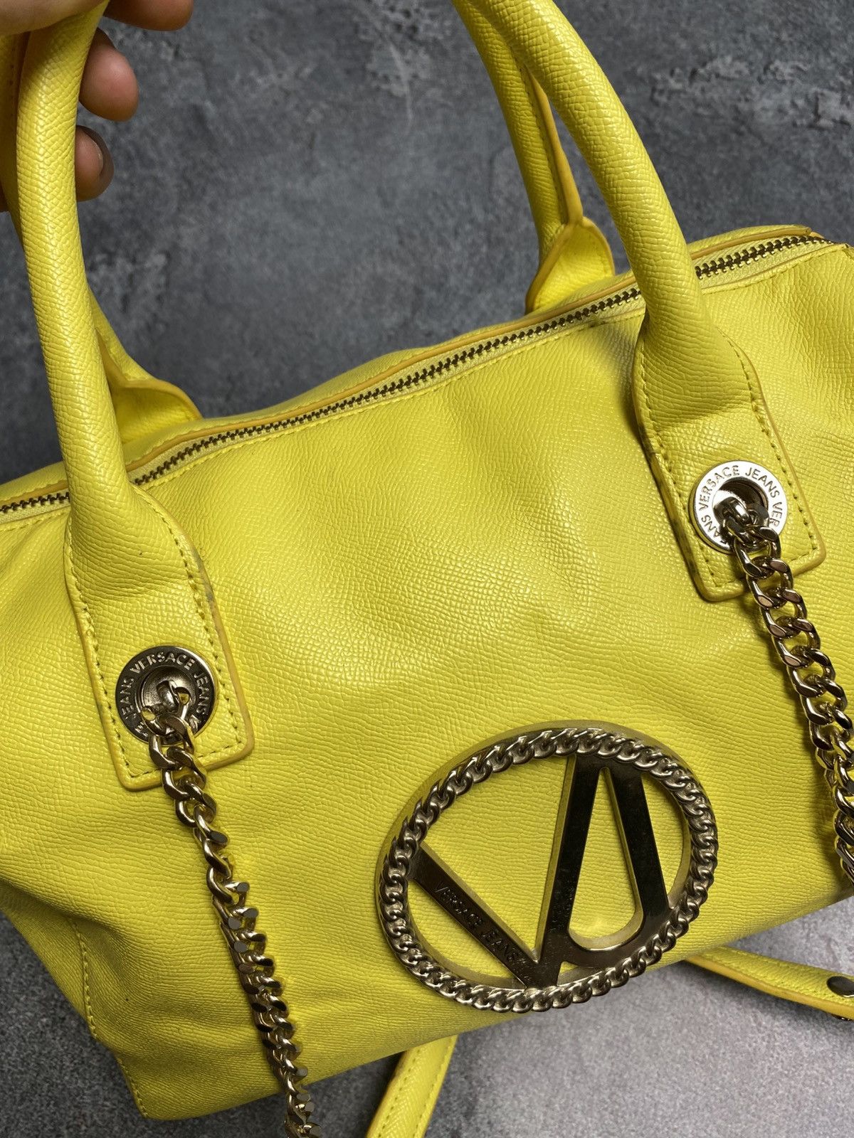 Versace Versace jeans bowling bag yellow Size ONE SIZE - 3 Thumbnail