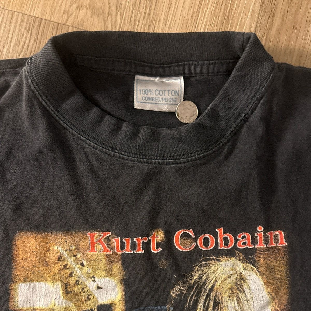 Vintage Vintage 1996 European Kurt Cobain Memorial Tee Size US M / EU 48-50 / 2 - 5 Thumbnail