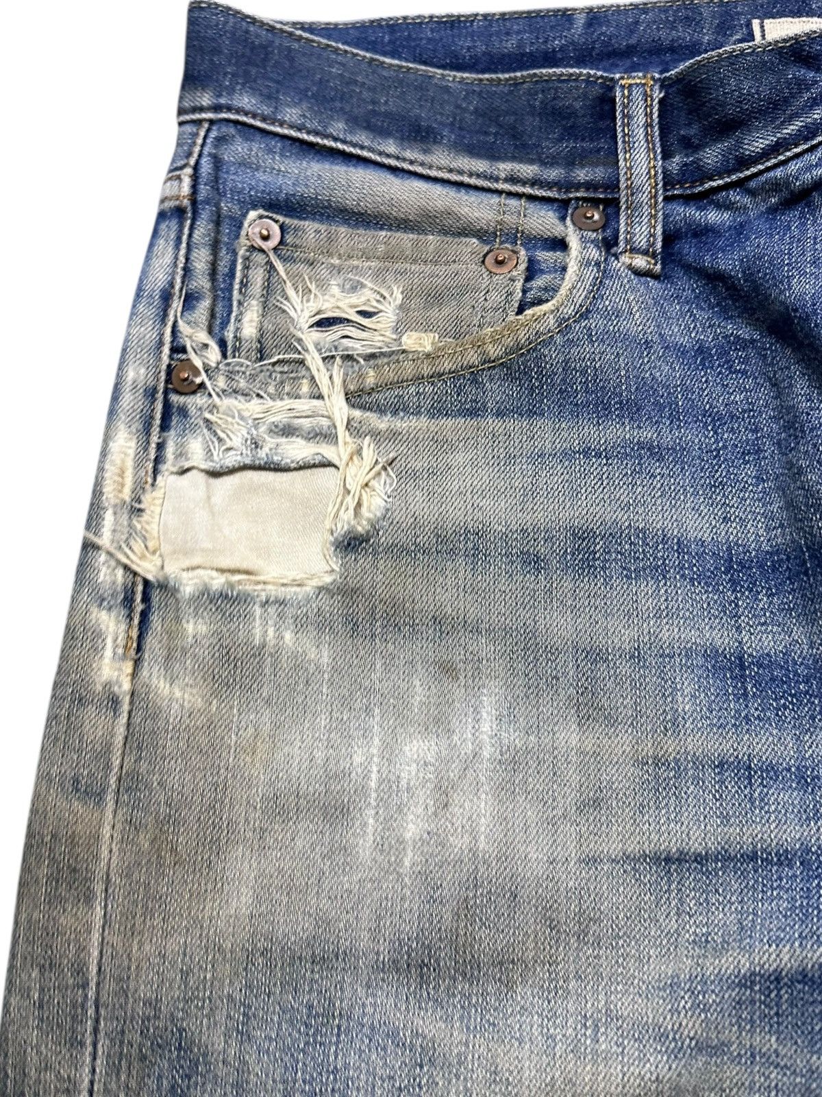 Marni × Uniqlo Vintage Uniqlo Mudwash Ripped Distressed Denim Size US 32 / EU 48 - 3 Thumbnail