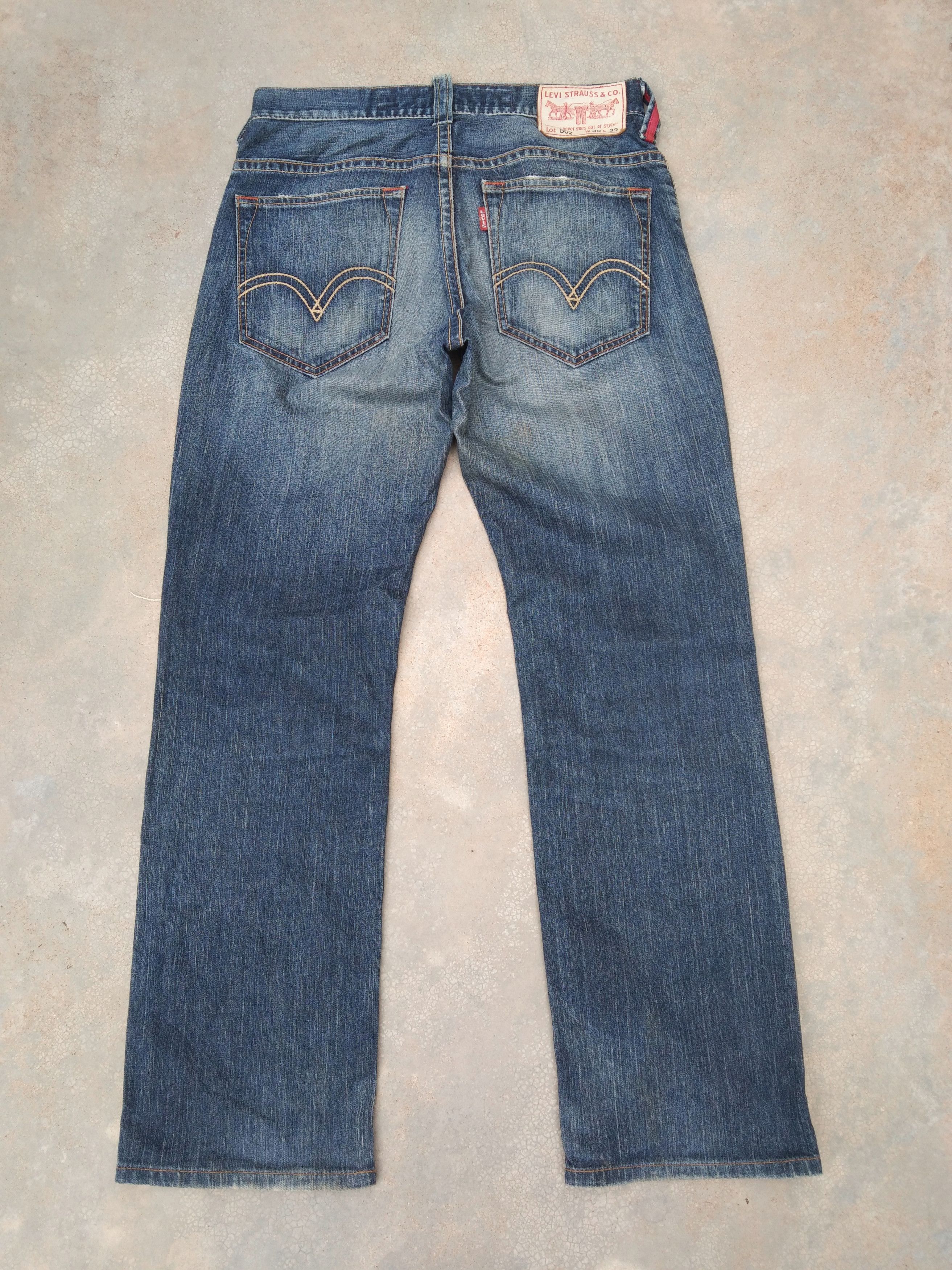 Levi's Vintage Levi's Jeans 502 Straight Leg Distressed Denim 30x30 Size US 30 / EU 46 - 2 Thumbnail