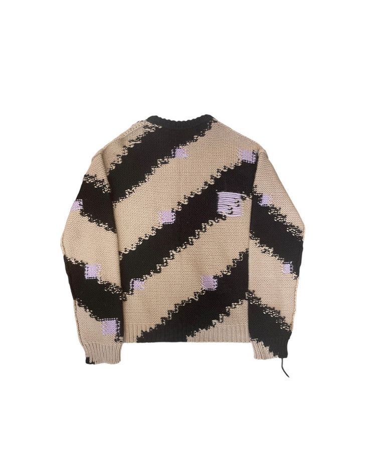 Calvin Klein 205W39NYC o1tko11224 Oversized Border Sweater in Beige/Black Size US M / EU 48-50 / 2 - 2 Thumbnail
