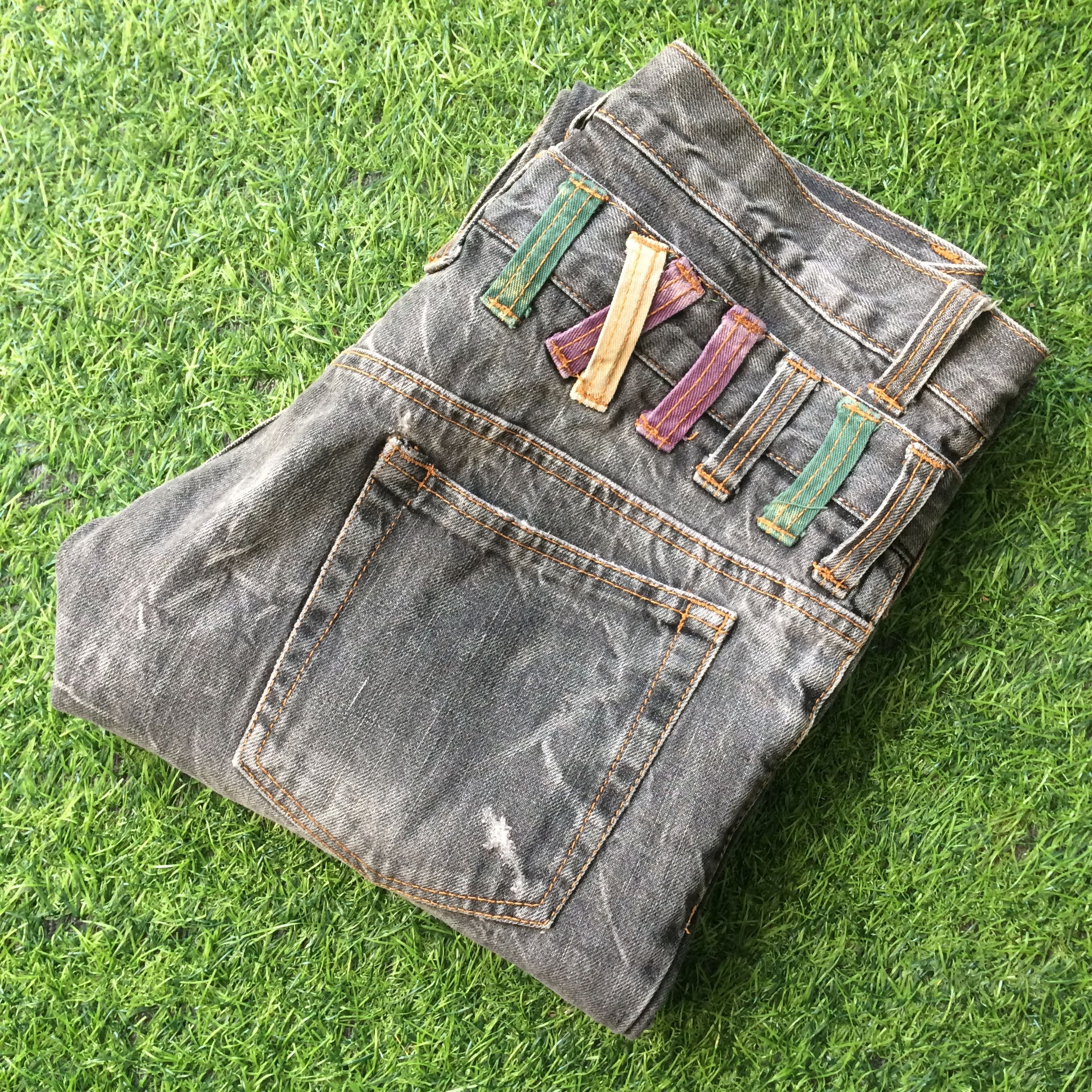 Japanese Brand Distressed Japanese Double Waist Denim #D-670 Size US 29 - 12 Thumbnail