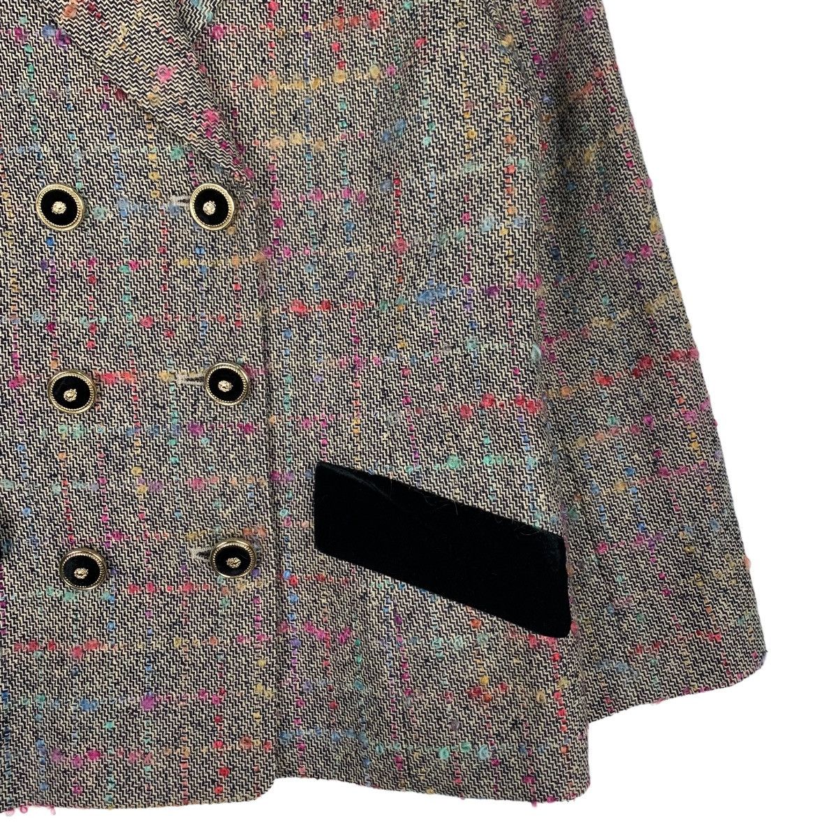 Hardy Amies HARDY AMIES Boutique Double Breasted Tweed Jacket #0393-C18 Size M / US 6-8 / IT 42-44 - 4 Thumbnail