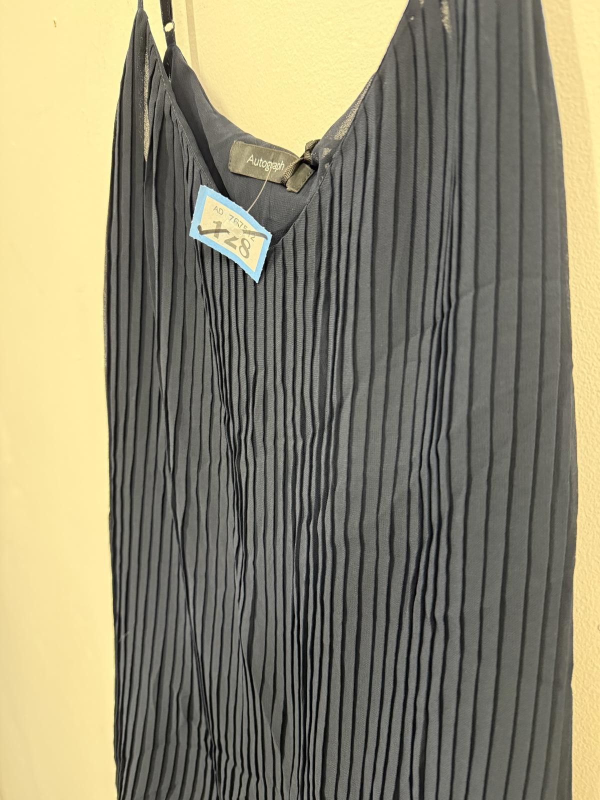 Other Autograph Navy Blue Pleated Camisole Top Size ONE SIZE - 3 Thumbnail