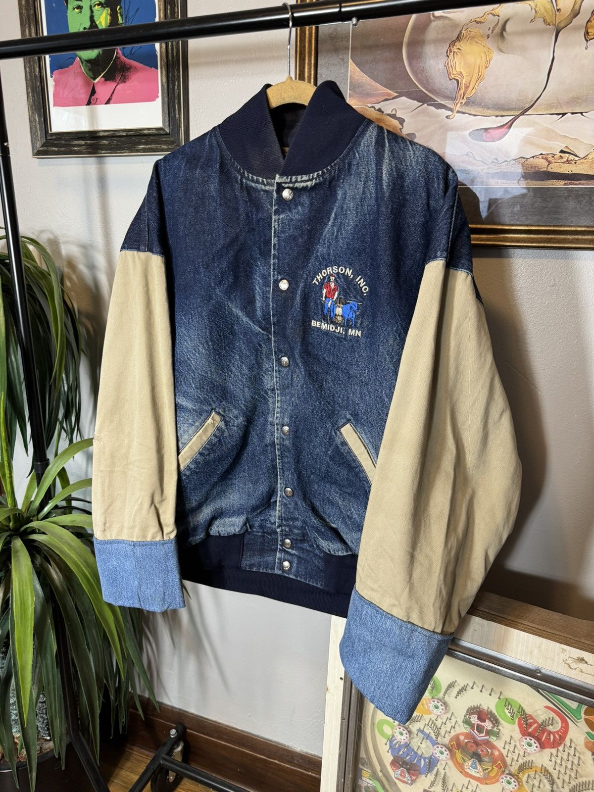 Vintage Vintage Two Tone Denim Jacket Size US XL / EU 56 / 4 - 2 Thumbnail