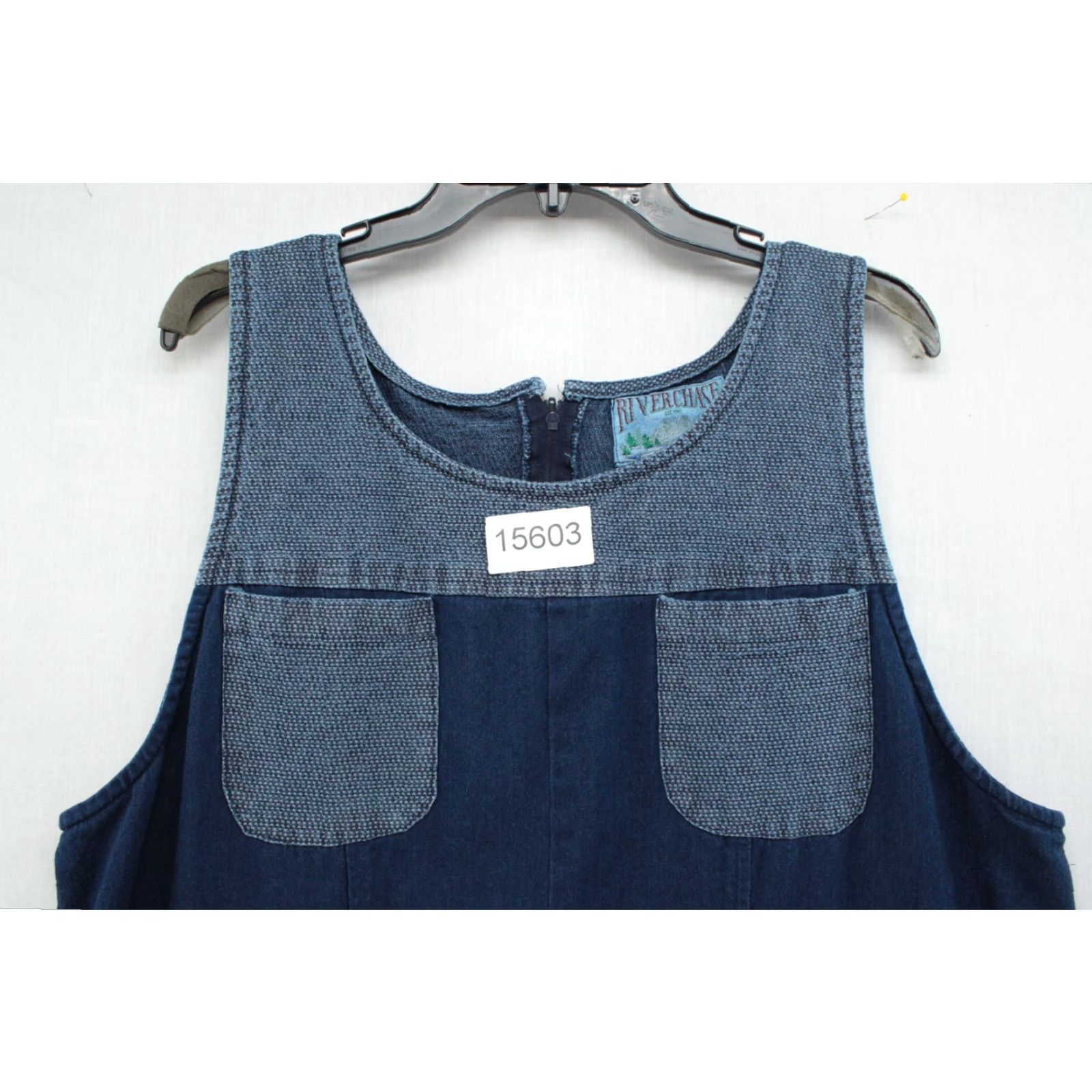 Vintage VINTAGE Riverchase Denim Dress Women's 16 Blue Modest Cabin Core Retro Prairie Dress Denim Maxi Shift Tank Dress Size XXL / US 16-18 / IT 52-54 - 7 Thumbnail