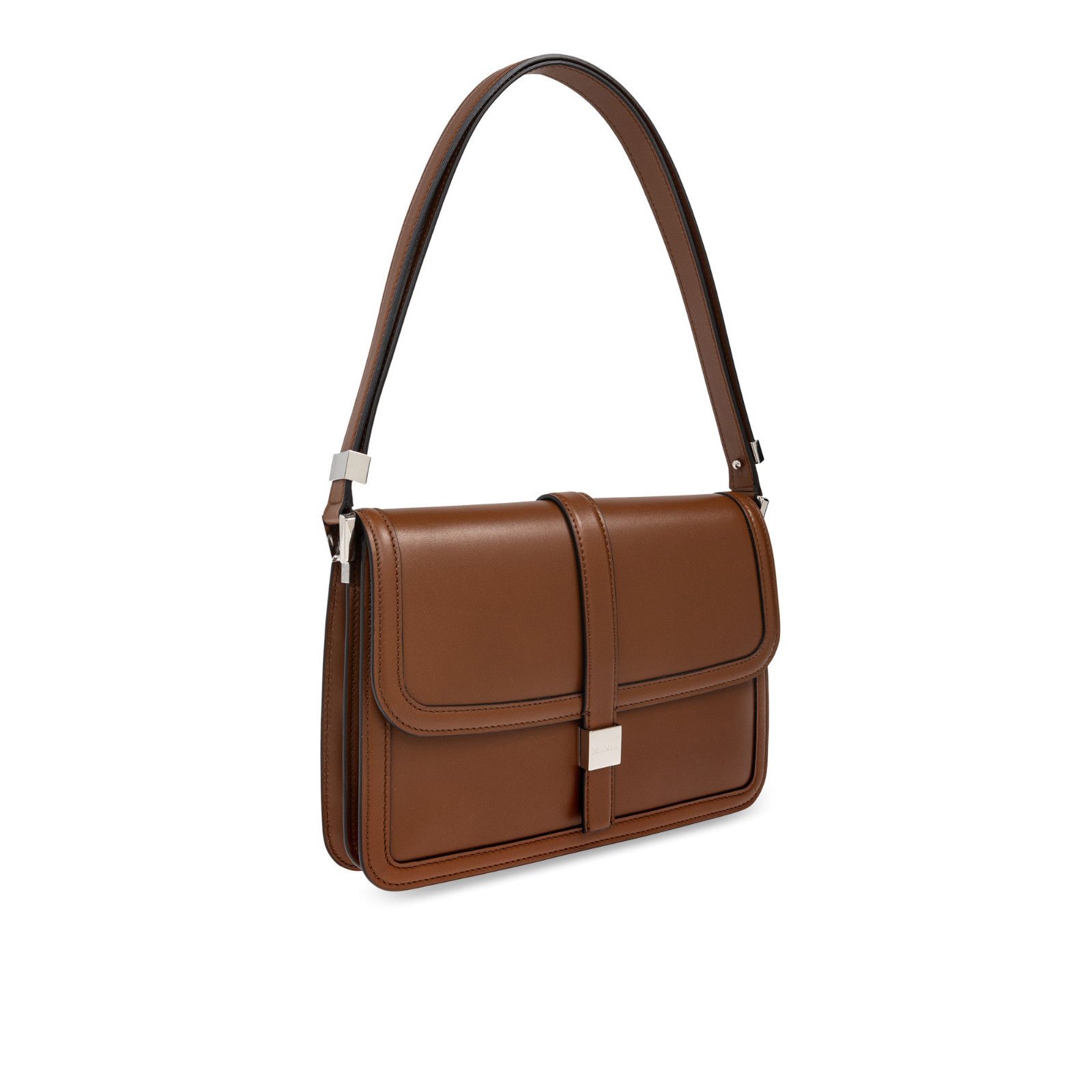 Max Mara MAX MARA Bianca Brown Leather Shoulder Bag New And Authentic Size ONE SIZE - 3 Thumbnail