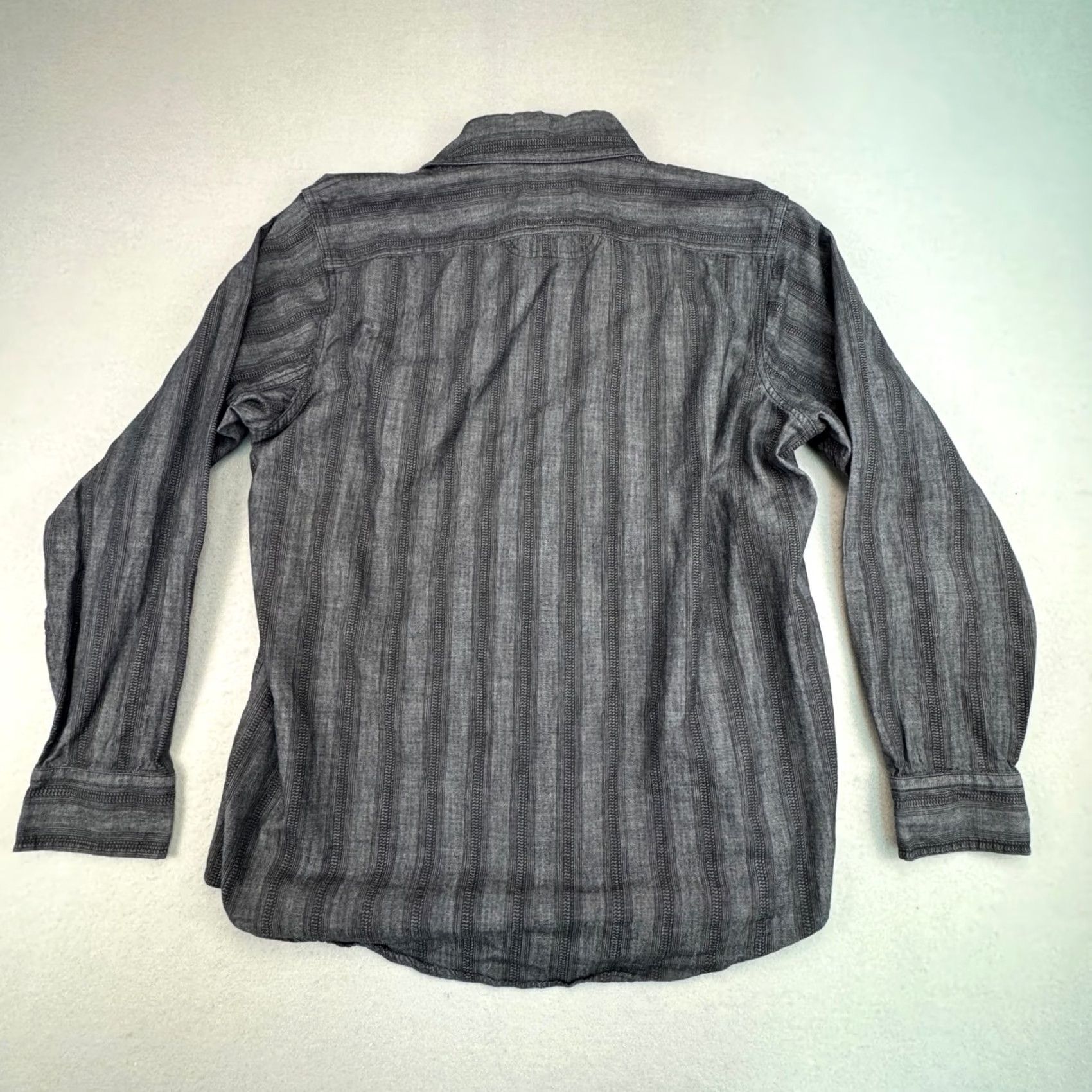 Vintage Blake Shelton x Lands' End Men Gray Black Long Sleeve Button-Up Shirt M Size US M / EU 48-50 / 2 - 6 Thumbnail