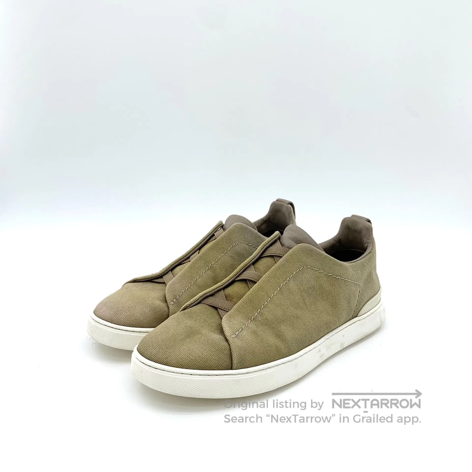 Ermenegildo Zegna Zegna Light brown slip-on flat casual single shoes| Size US 10 / EU 43 - 1 Thumbnail