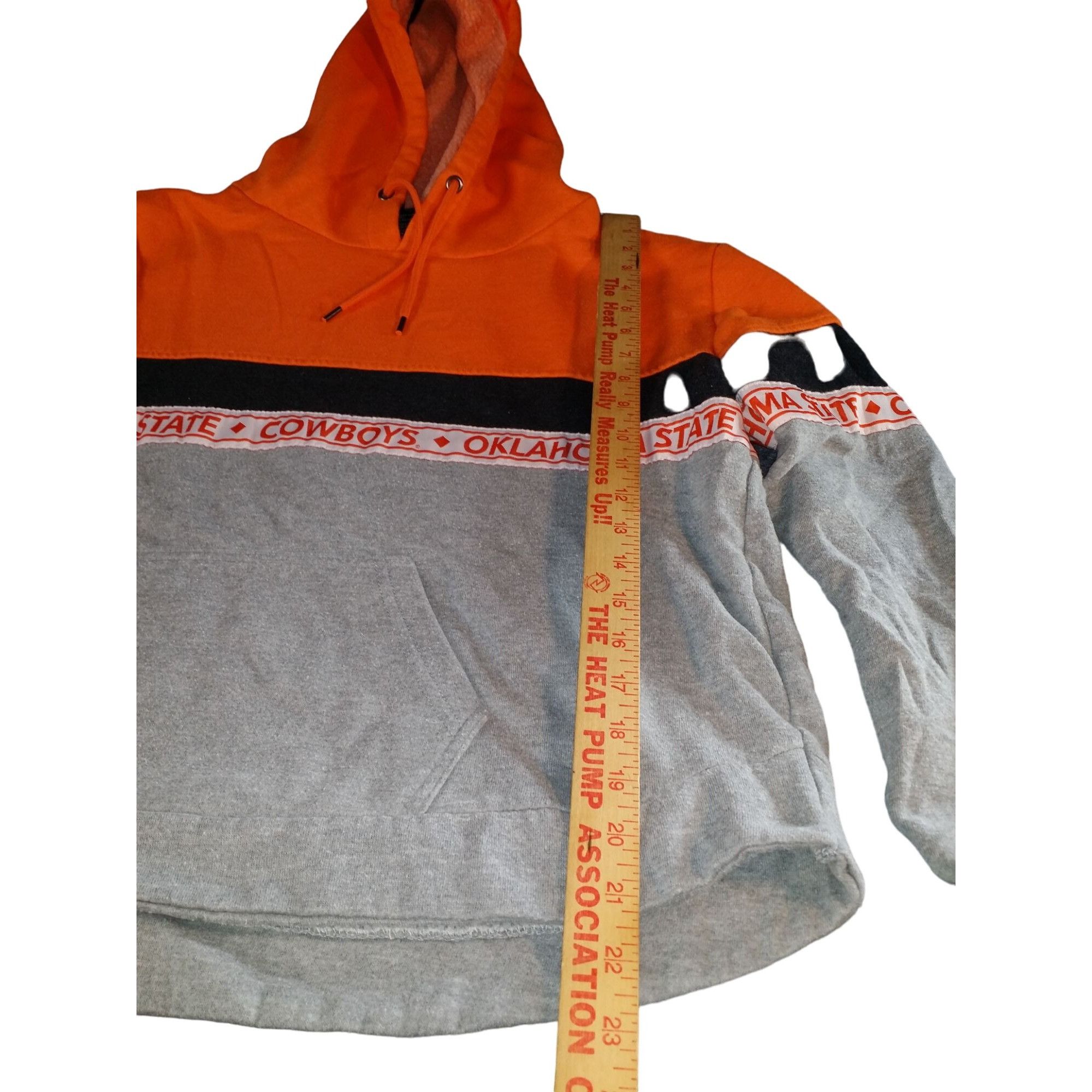 Colosseum Athletics Oklahoma State Cowboys Hoodie Women Sz L Heathered Gray Oran Size L / US 10 / IT 46 - 2 Thumbnail