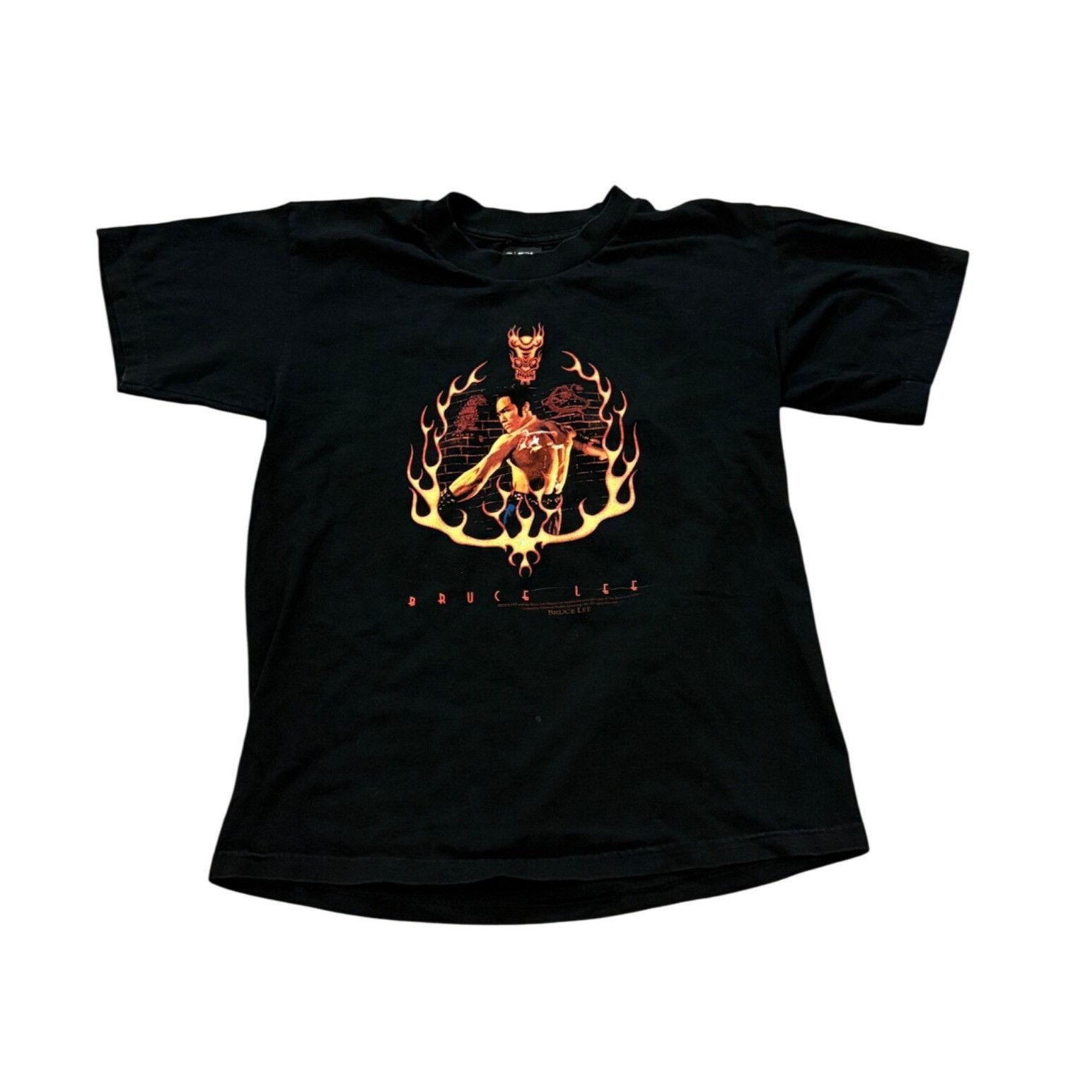 Giant Vintage Bruce Lee Fire Graphic Martial Arts Giant Tag Black Size US L / EU 52-54 / 3 - 1 Thumbnail