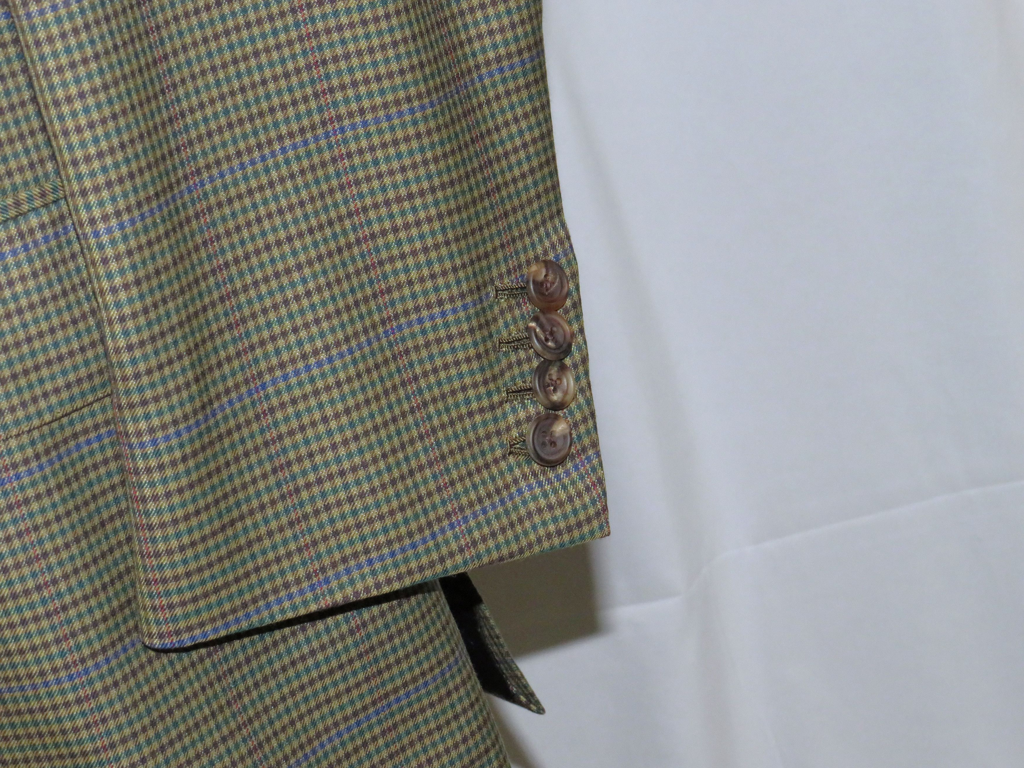 Bergdorf Goodman × Domenico Spano Bespoke Belted Guncheck Three Roll Two Hunting Suit 42R Size 42R - 10 Thumbnail