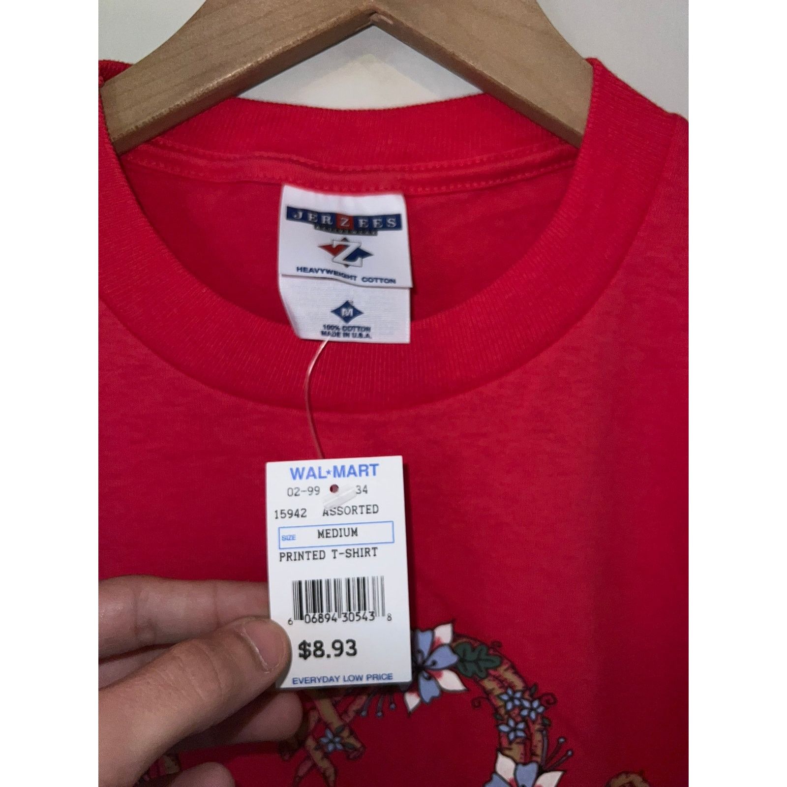 Jerzees Vintage Montana Heart Shirt Tee Bright Red Graphic VTG 90s M Size US M / EU 48-50 / 2 - 5 Thumbnail