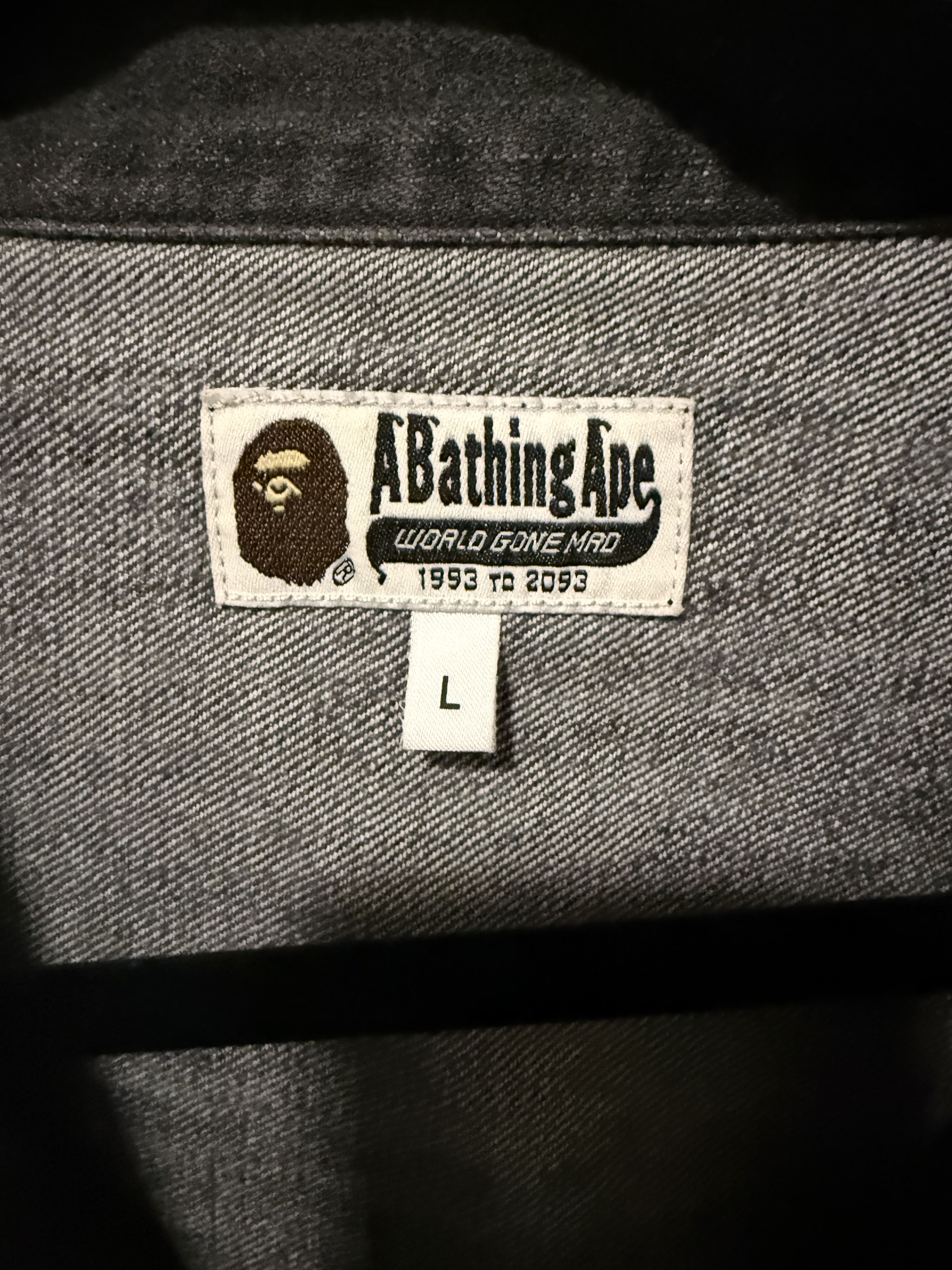 Bape Bape High Tone Bleach Denim Jacket Size US L / EU 52-54 / 3 - 7 Thumbnail