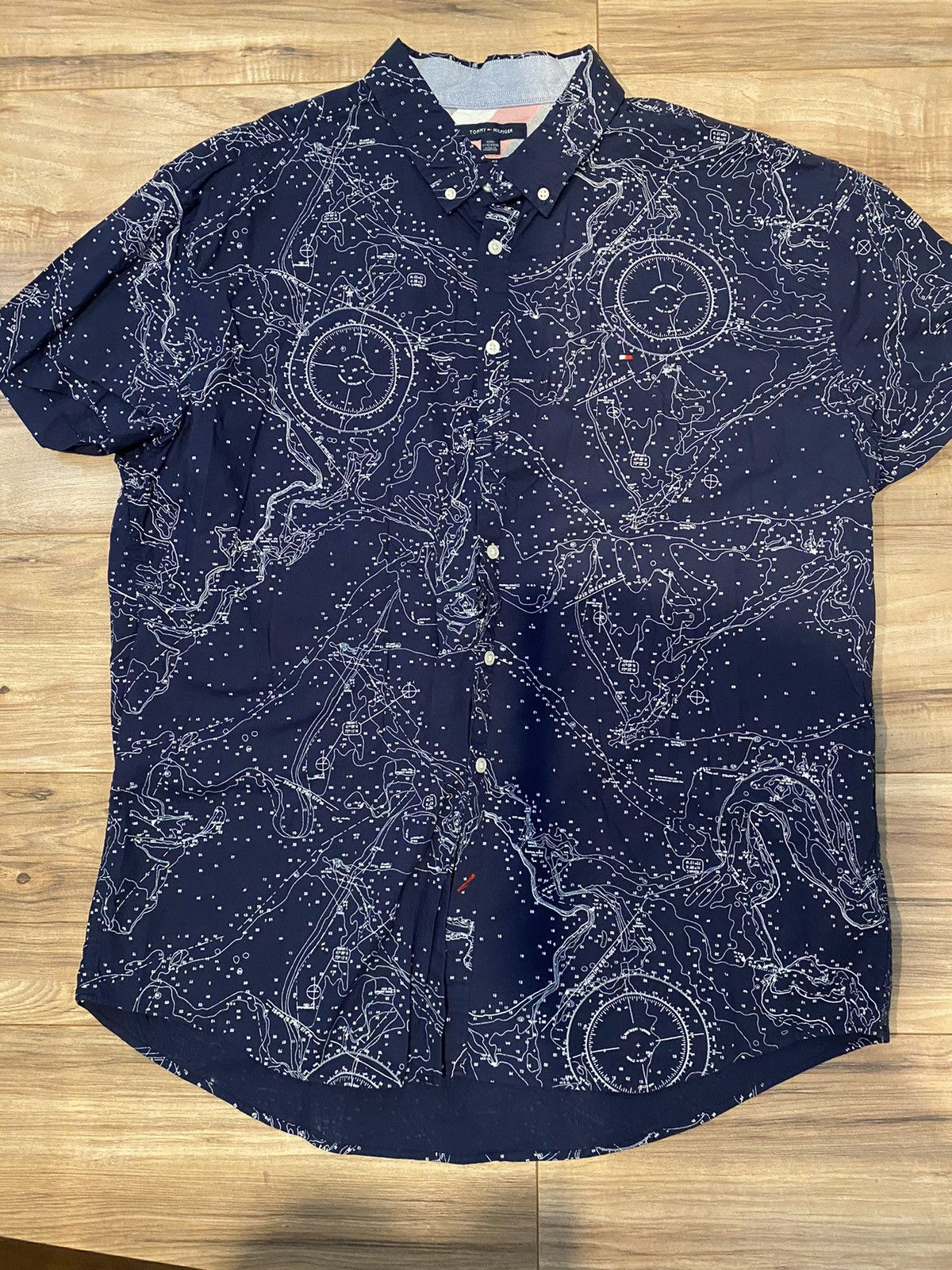Vintage Tommy Hilfiger compass button down shirt