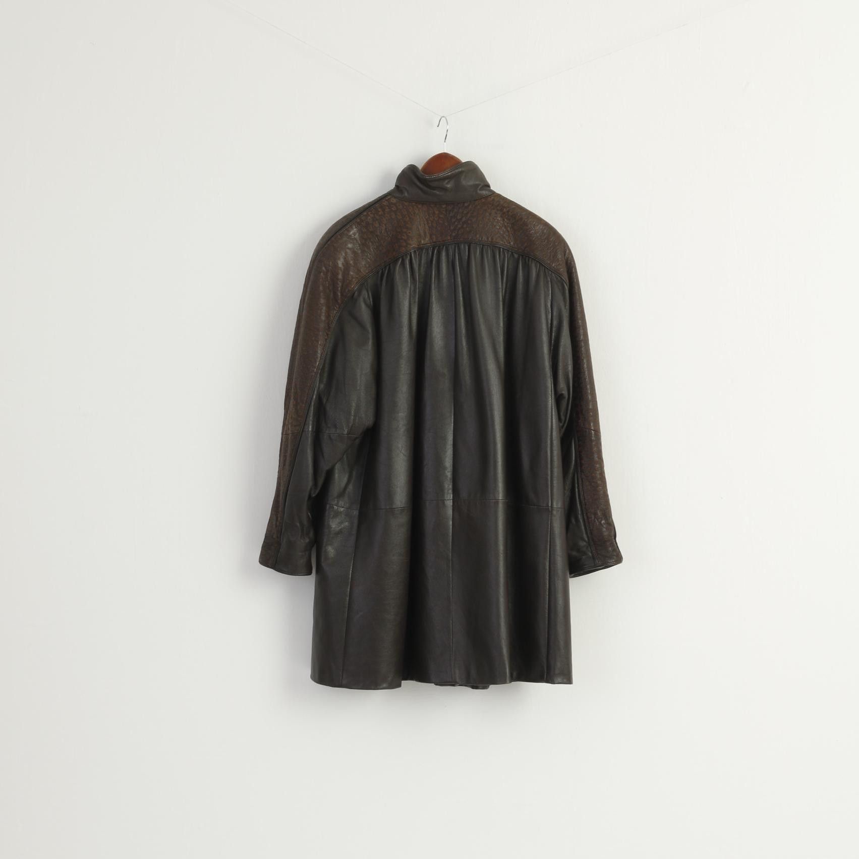 Vintage Norma Modell Women 38 M Jacket Brown Leather 2802 Size M / US 6-8 / IT 42-44 - 9 Thumbnail