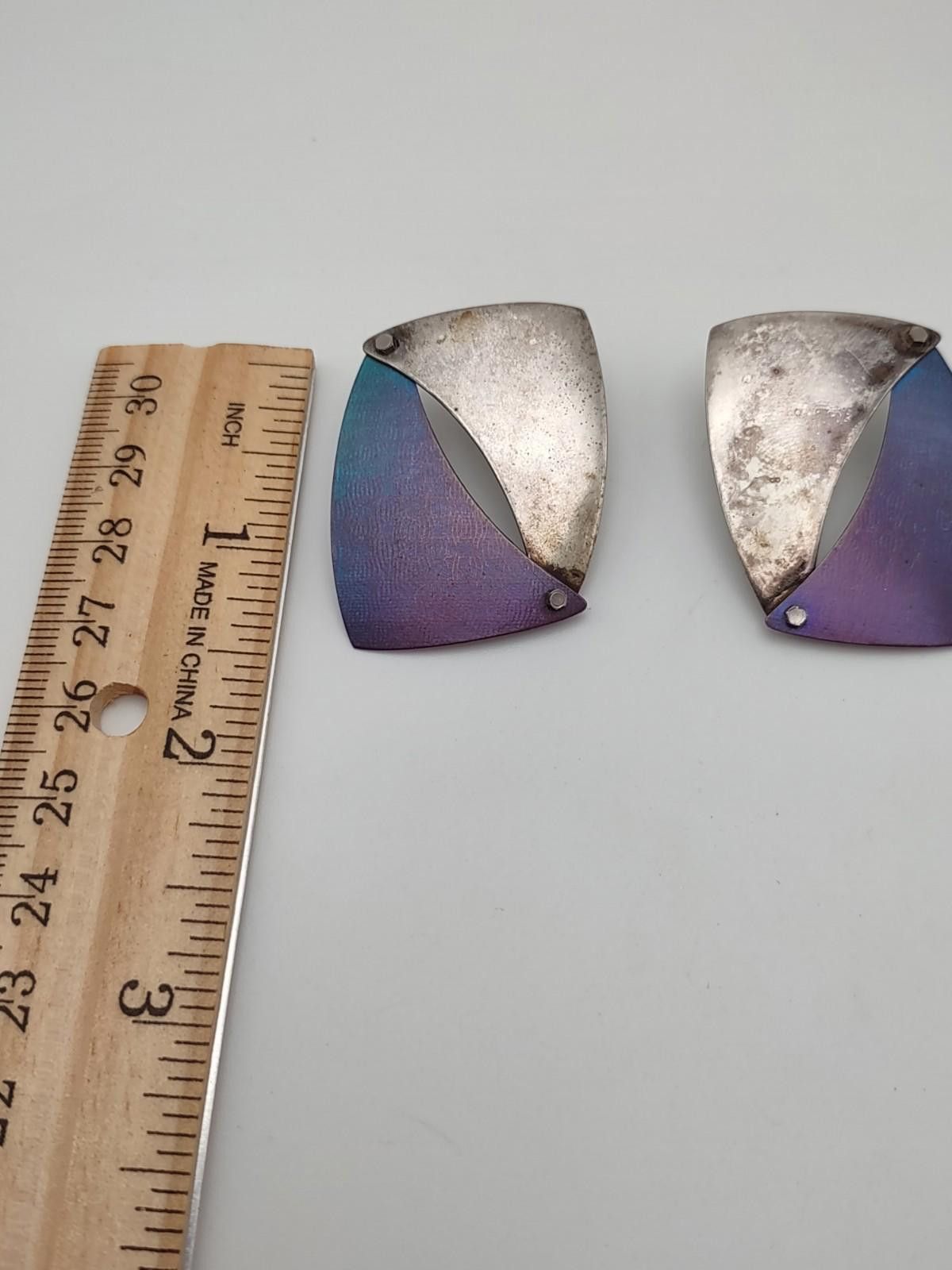 Other Idelle Hammond Sass Sterling Titanium Modernist Earrings Size ONE SIZE - 4 Thumbnail