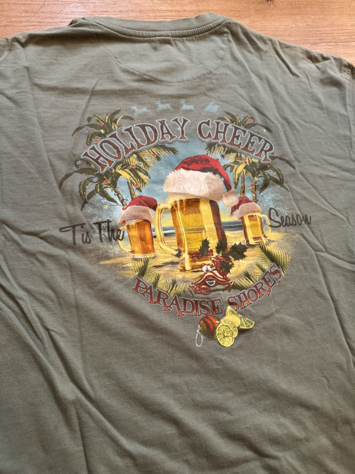 Paradise × Tommy Bahama × Vintage ‘Tis The Season (For Beers!) Hawaiian Xmas Party Vintage Tee Size US L / EU 52-54 / 3 - 11 Thumbnail