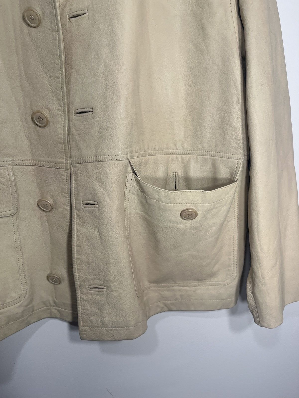 Vintage × Yves Saint Laurent Yves Saint Laurent vintage tan leather jacket Size US L / EU 52-54 / 3 - 4 Thumbnail