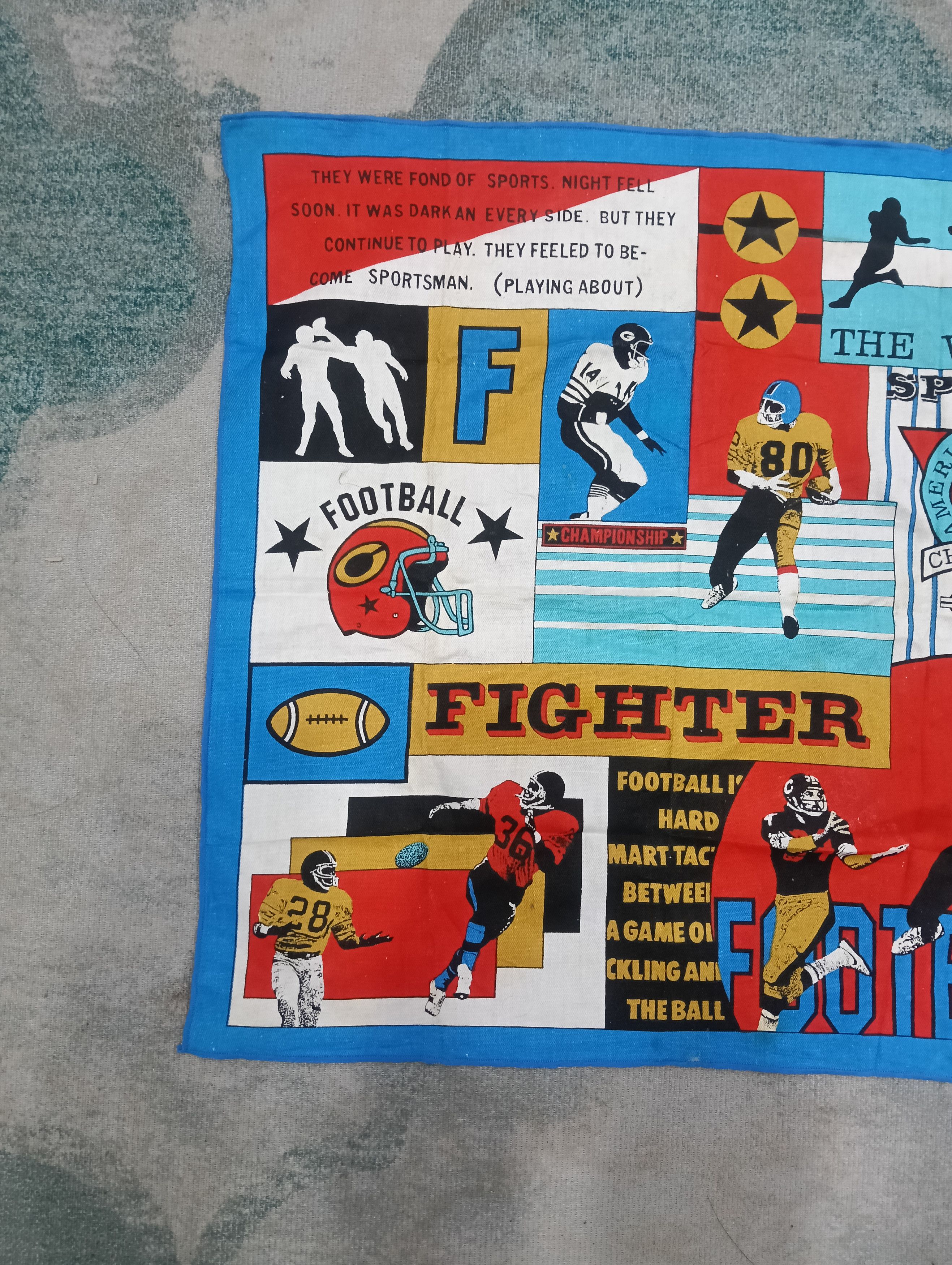 Vintage Vintage American Football Handkerchief/Neckerchief/Bandanna Size ONE SIZE - 2 Thumbnail