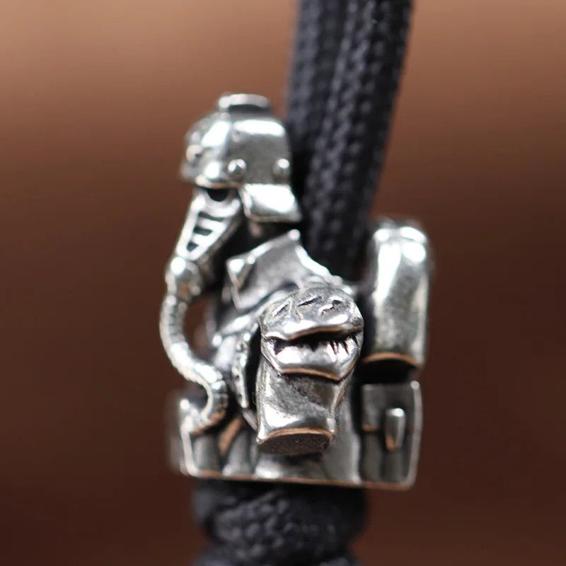 Handmade 3Pcs Biochemical Guard Knife Beads Paracord Bead Zipper Size ONE SIZE - 2 Thumbnail