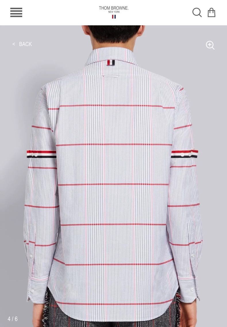 Thom Browne THOM BROWNE Check Twin Sleeves Shirt 2502-Nextarrow Size US L / EU 52-54 / 3 - 9 Thumbnail