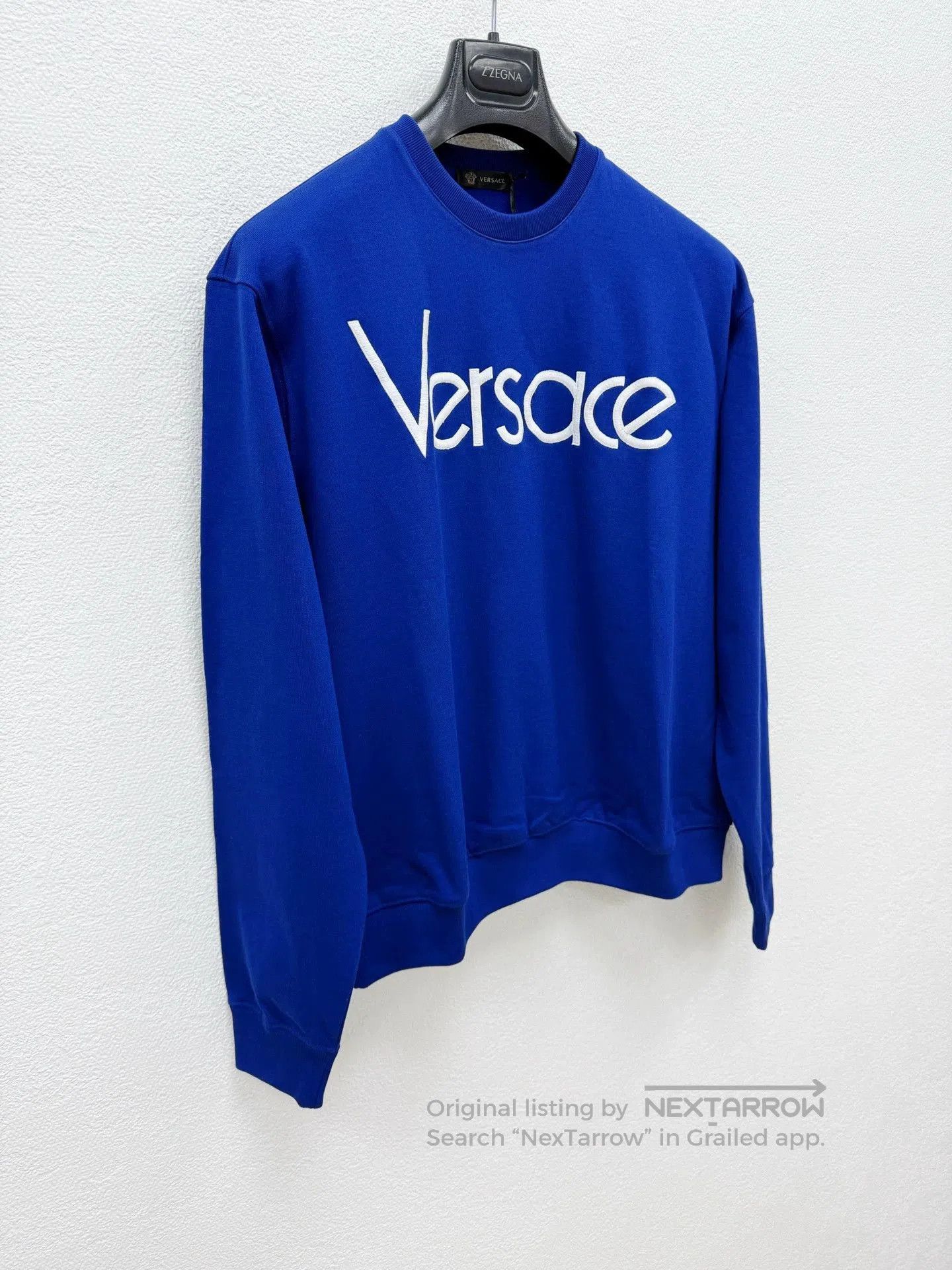 Versace versace embroidered sweatshirt in blue. Size US S / EU 44-46 / 1 - 2 Thumbnail
