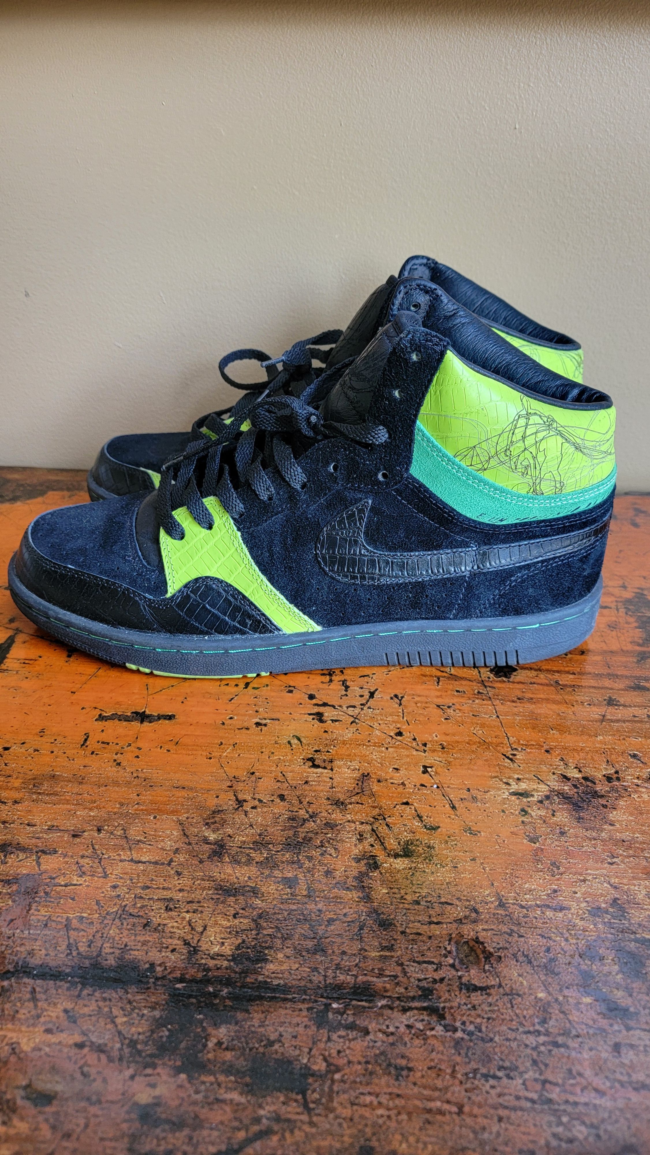 Nike Nike Court Force High Black Green Size US 11 / EU 44 - 6 Thumbnail