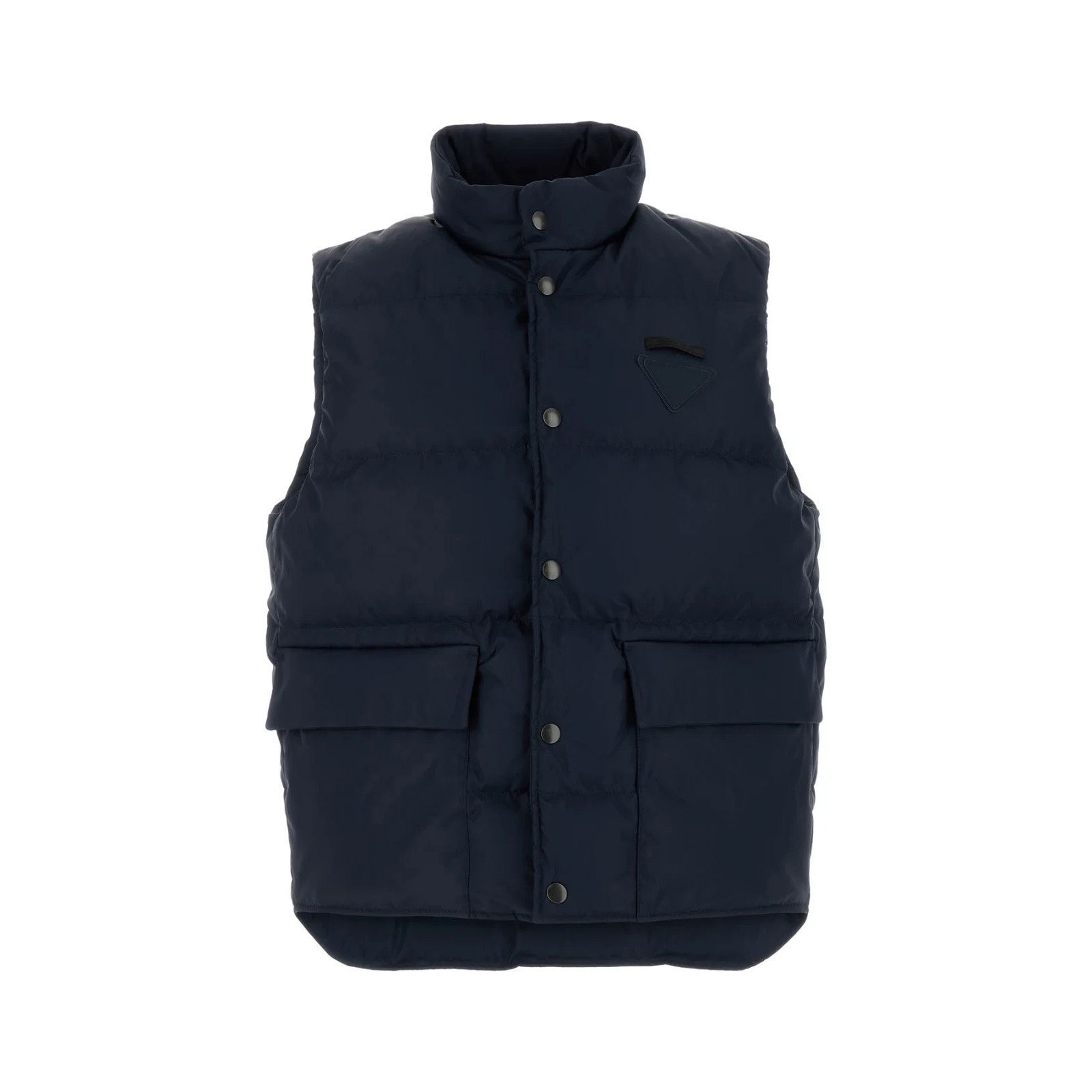 PRADA Navy Blue Re-Nylon Sleevless Down Jacket New & Authent