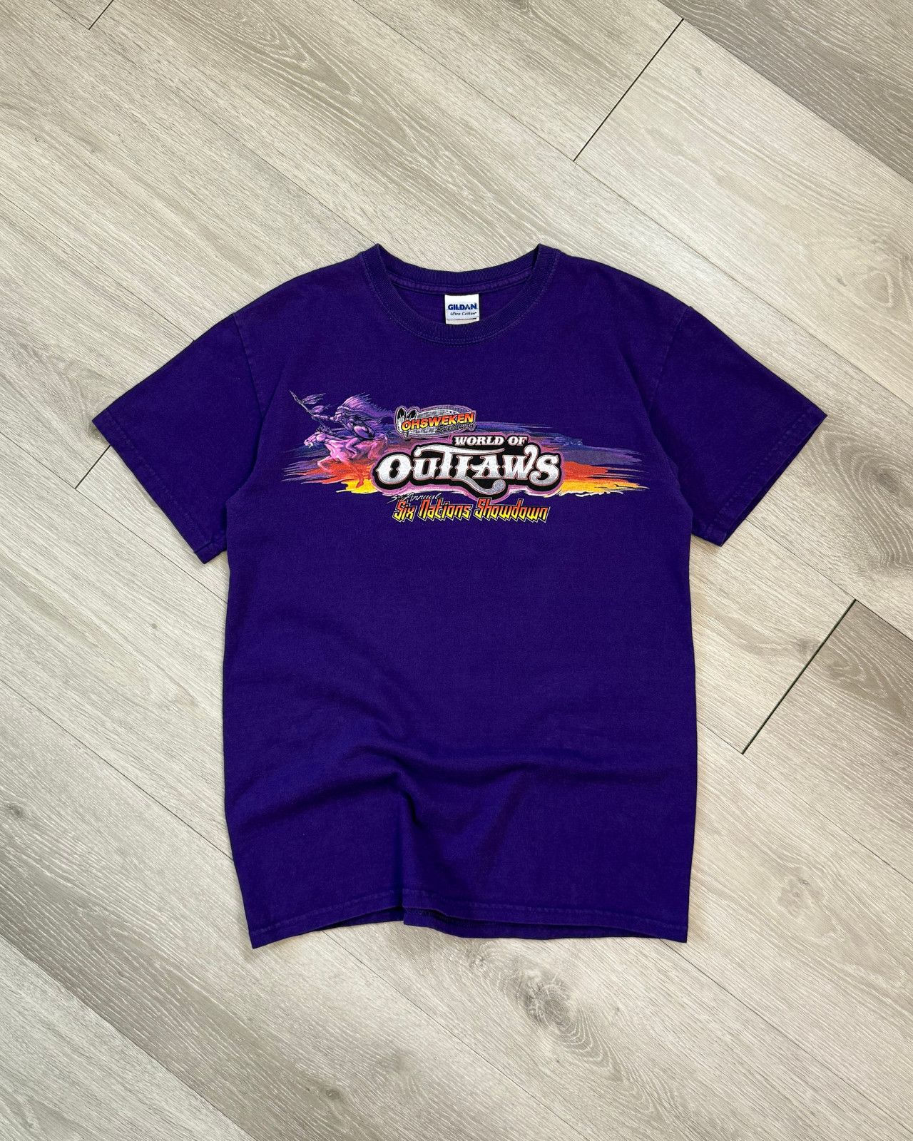 Vintage Rare World Of Outlaws Six Nations Showdown T-Shirt - Small Size US S / EU 44-46 / 1 - 2 Thumbnail