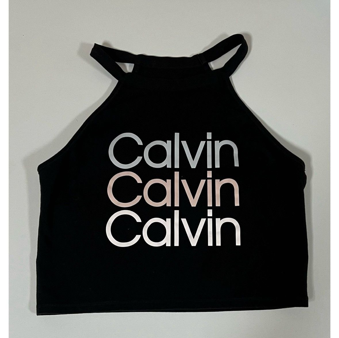 Calvin Klein Calvin Klein Graphic Halter Top Shirt Workout Tee Size S ✨ Size S / US 4 / IT 40 - 1 Thumbnail