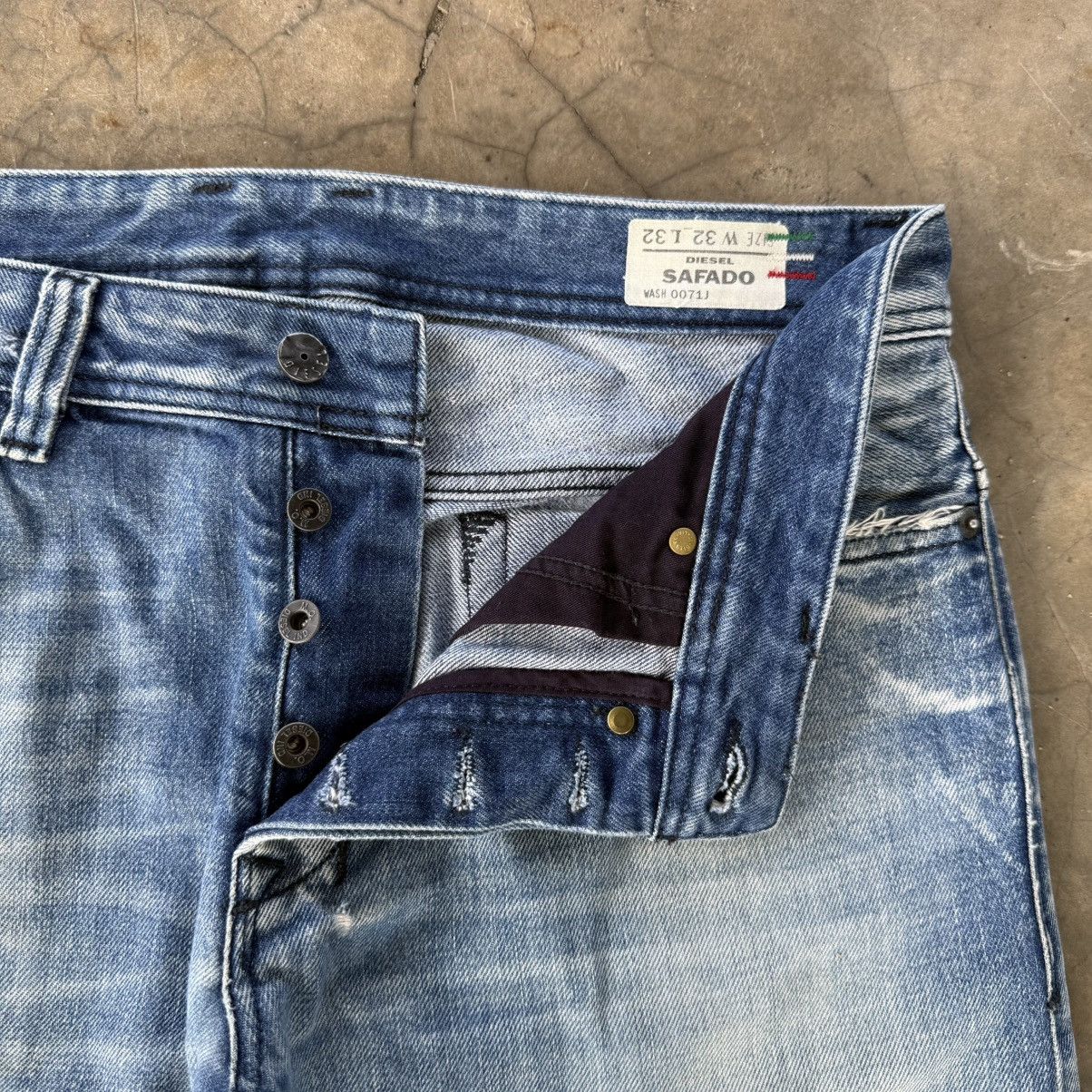 Diesel Vintage Diesel Button Fly Faded Ripped Denim Jean Pants W34 Size US 34 / EU 50 - 10 Thumbnail