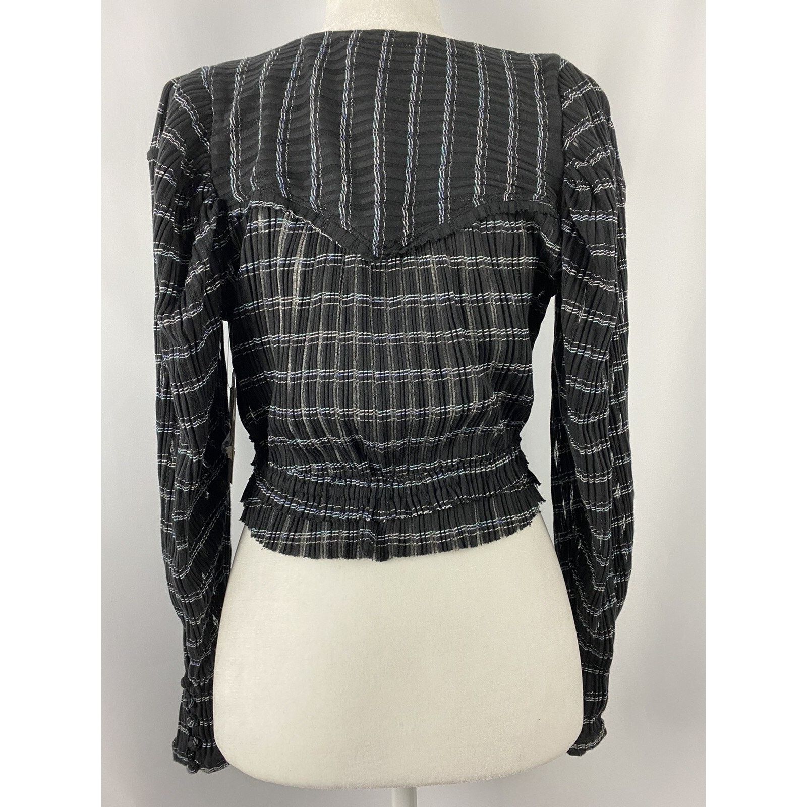Free People Free People Girlfriend Black Combo Top Women Size XS A002079 Size XS / US 0-2 / IT 36-38 - 6 Thumbnail