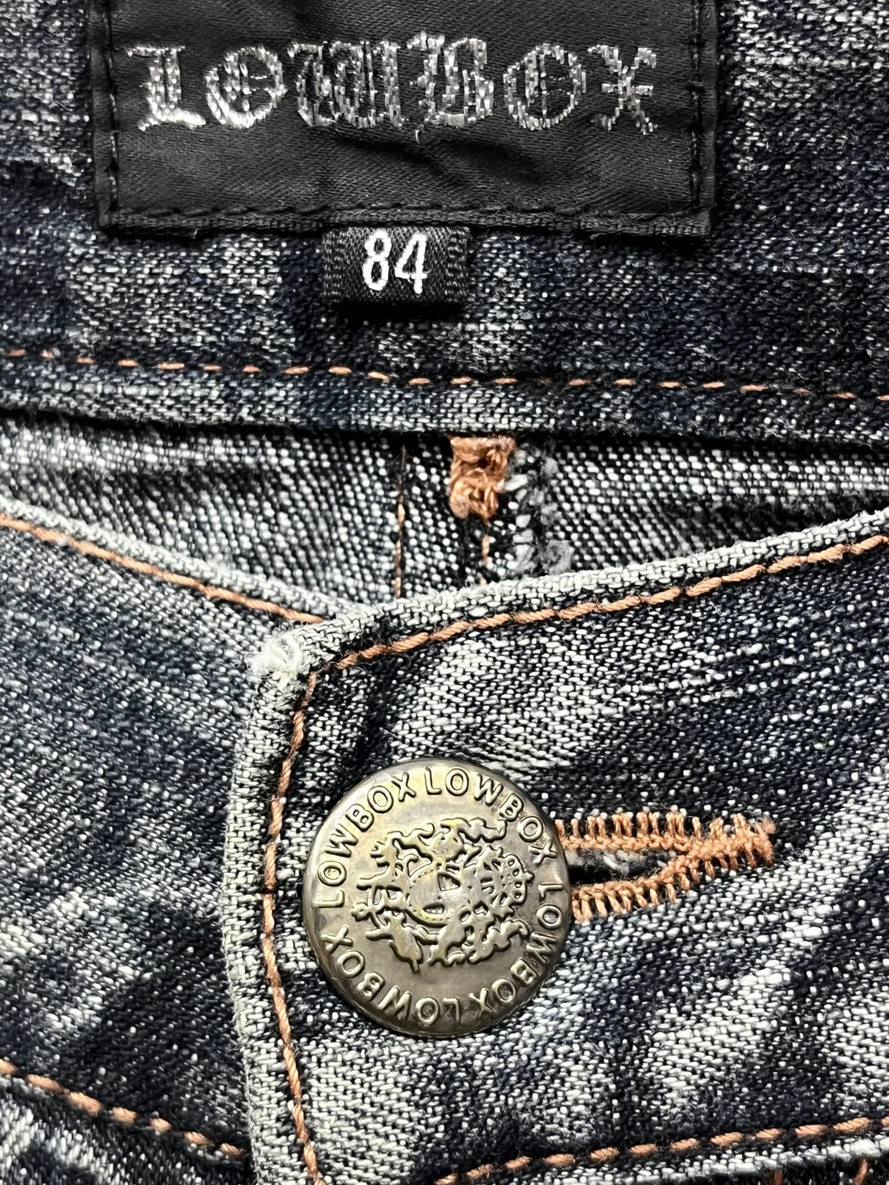 💀GRUNGE🔥LOWBOX Mudwash Distressed Ripped Denim Undercover