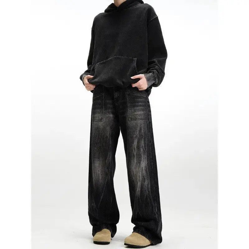 Japanese Brand Retro loose high street straight leg jeans Size US 32 / EU 48 - 2 Thumbnail