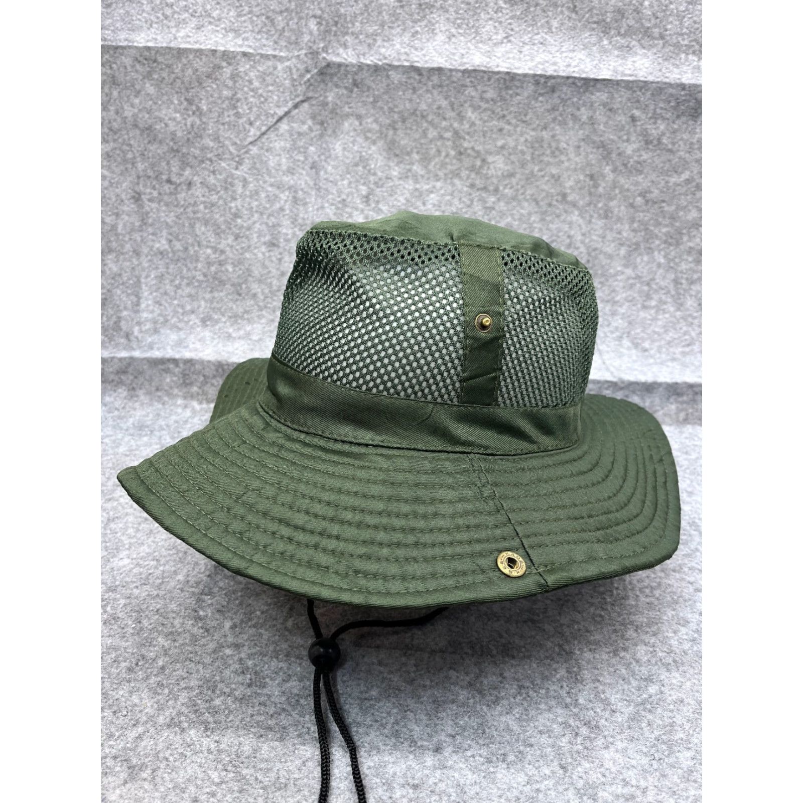 Vintage Sun Bucket Hat Adult Large Green Polyester Blend Fish Hike Camp Beach Outdoor Size ONE SIZE - 4 Thumbnail