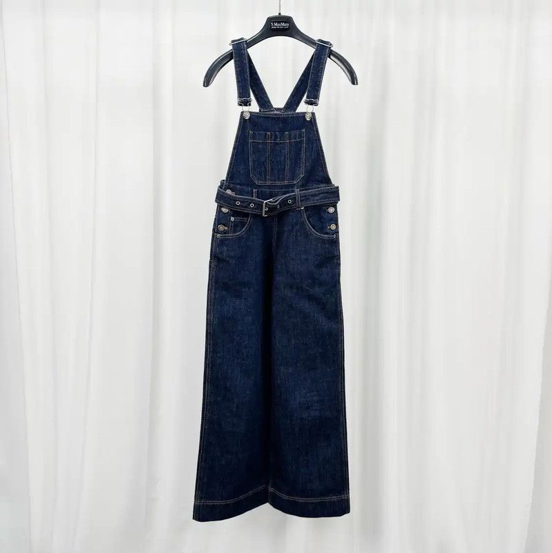 Dior Dior Blue Denim Overalls with Logo Embroidery 0089 Size 23" - 1 Thumbnail