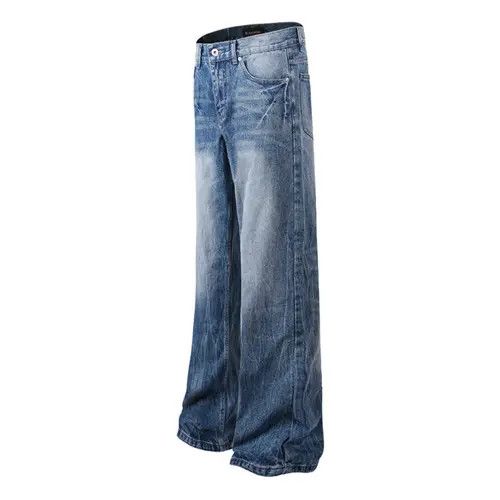 Japanese Brand × Jean American loose lightning pattern washed distressed jeans Size US 34 / EU 50 - 2 Thumbnail