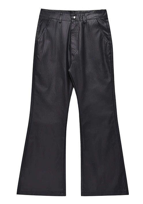 Japanese Brand × Vintage Avant garde retro pu leather flare pants Size US 28 / EU 44 - 5 Thumbnail