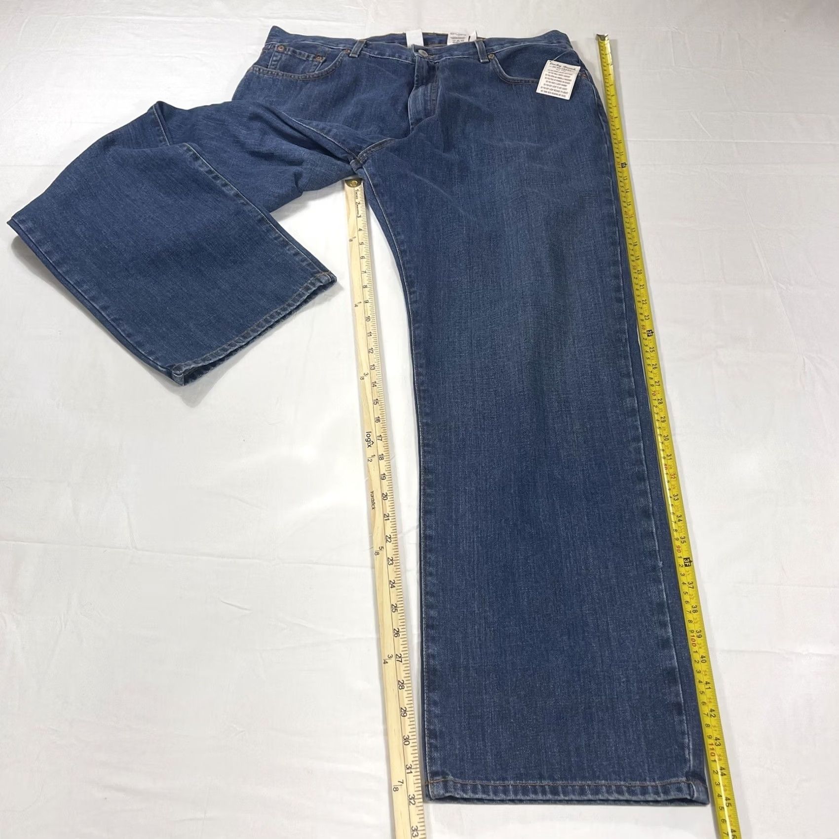 Lucky Brand VINTAGE Lucky Brand Jeans Denim 5-Pocket Relaxed USA 1990s Mens 38 Regular Blue Denim Jeans with Zipper Fly Size US 38 / EU 54 - 2 Thumbnail