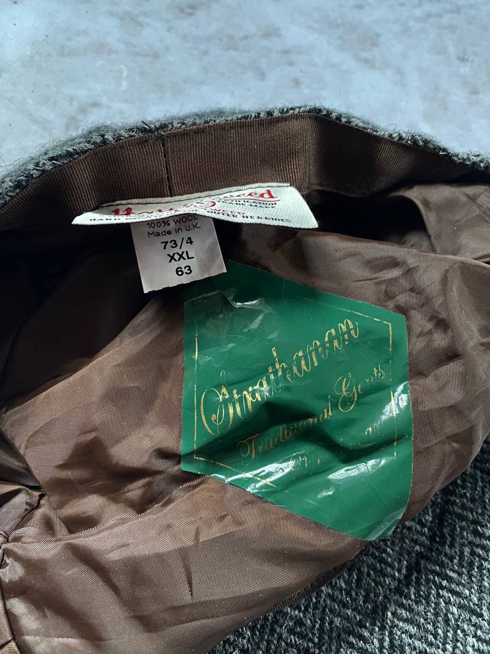 Harris Tweed Vintage 90s Harris Tweed Wool Cap Hat UK Size ONE SIZE - 7 Thumbnail