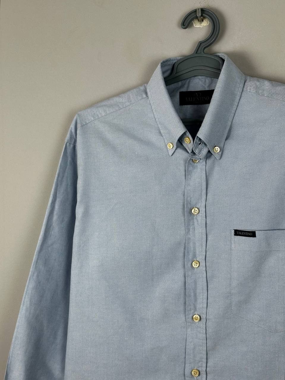 Valentino Valentino Jeans Oxford Blue Luxury Vintage Shirt Size US XL / EU 56 / 4 - 1 Thumbnail
