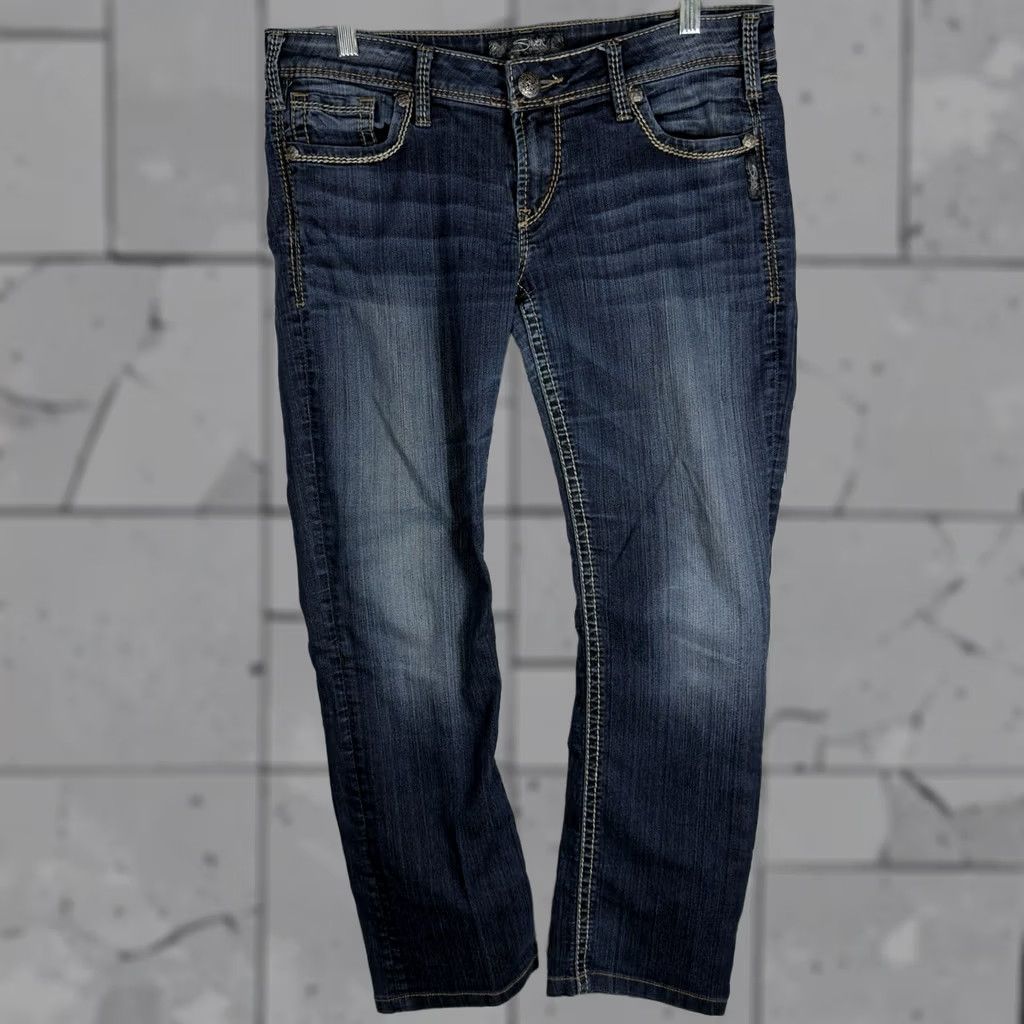 Silver Jeans Co. Silver Jeans Co Berkley Jeans Womens Size 31x28 Blue Cotton Size 24" / US 00 / IT 34 - 1 Thumbnail