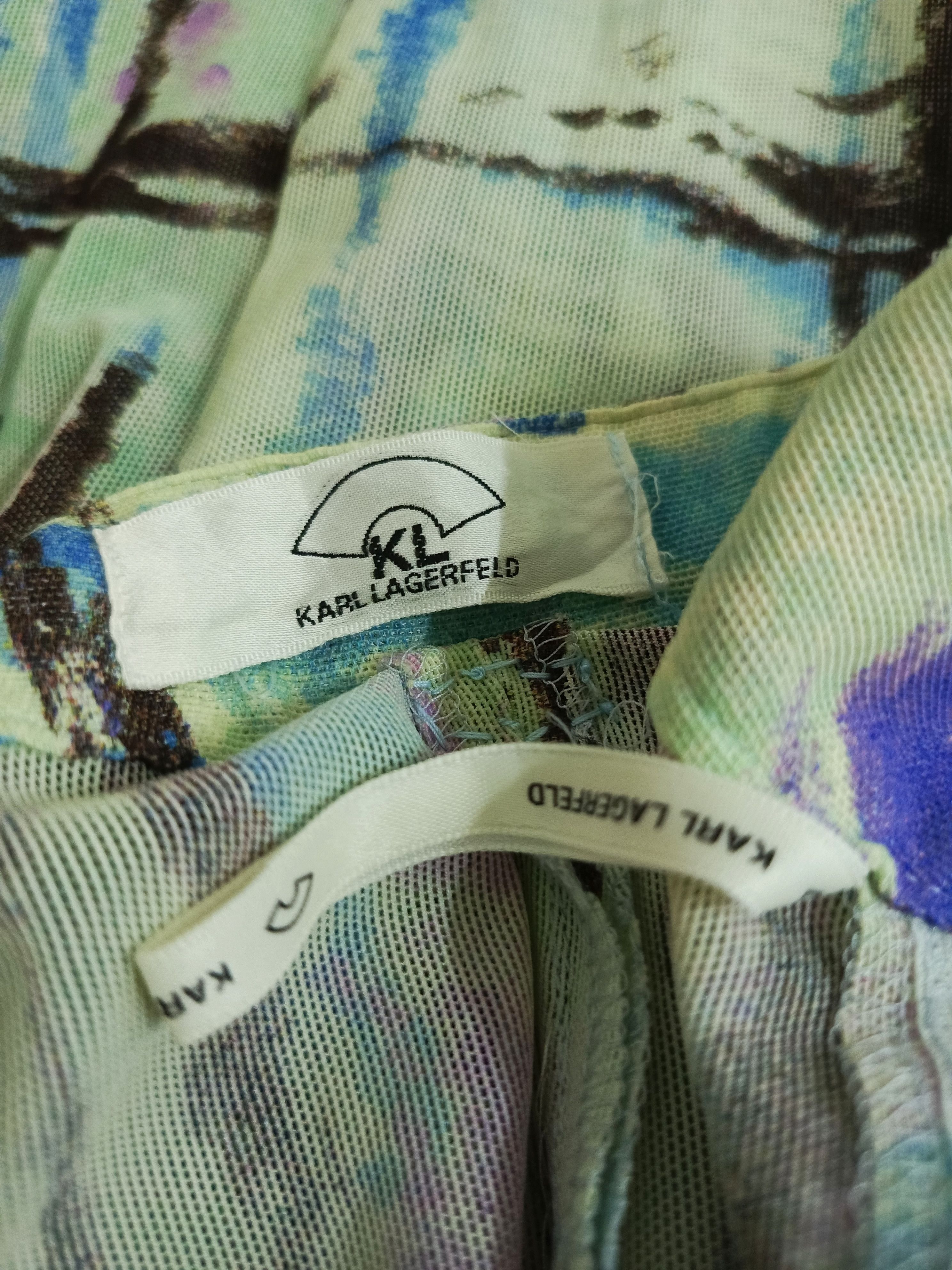 Karl Lagerfeld × Vintage Vintage Karl Lagerfeld Women Abstract Printed Pants Size 26" / US 2 / IT 38 - 11 Thumbnail