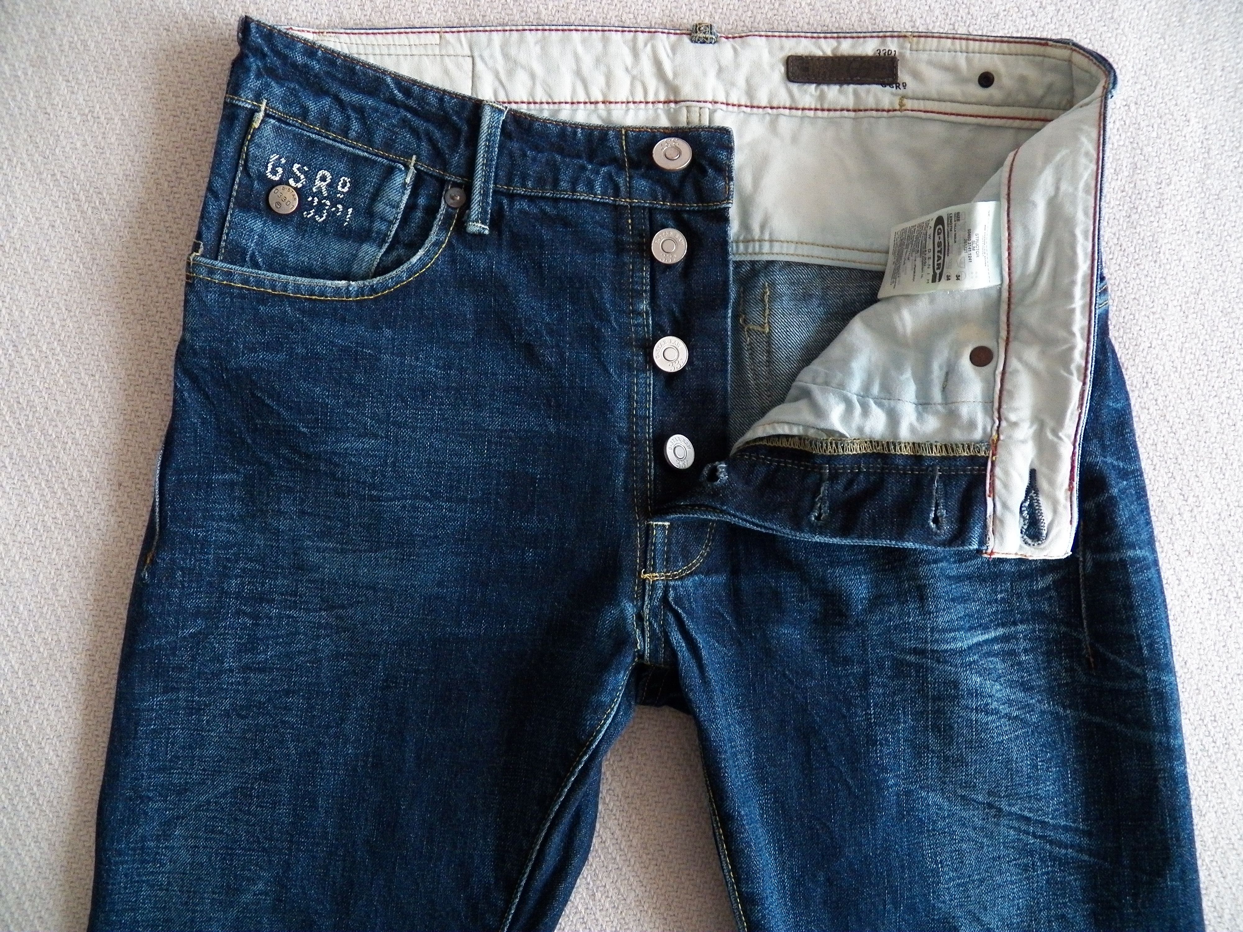 G-Star G-Star Structor Slim JEANS W34 L34 L32 Dark Blue Aged Denim Size US 34 / EU 50 - 7 Thumbnail